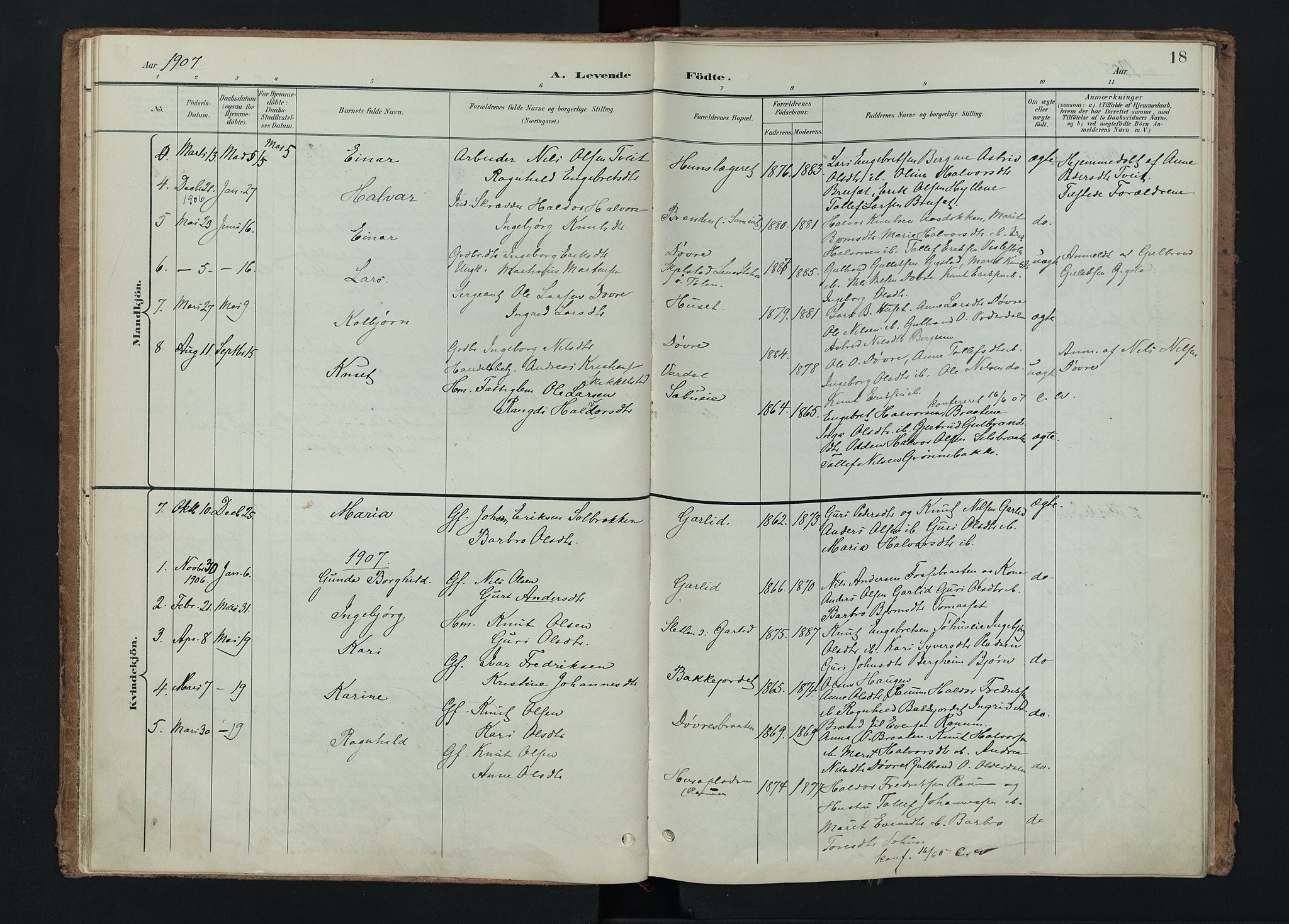 Nord-Aurdal prestekontor, AV/SAH-PREST-132/H/Ha/Haa/L0015: Parish register (official) no. 15, 1896-1914, p. 18