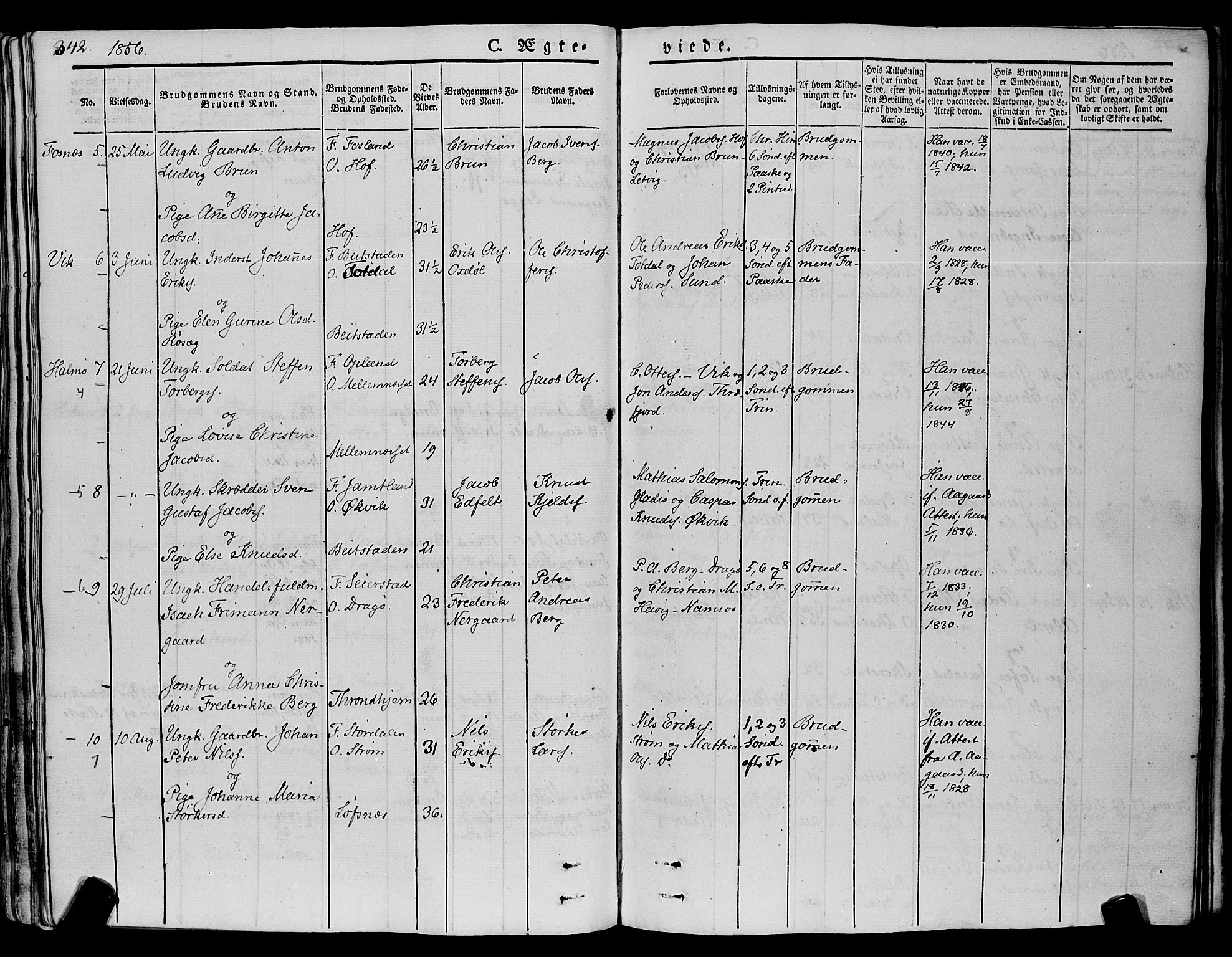 Ministerialprotokoller, klokkerbøker og fødselsregistre - Nord-Trøndelag, AV/SAT-A-1458/773/L0614: Parish register (official) no. 773A05, 1831-1856, p. 342