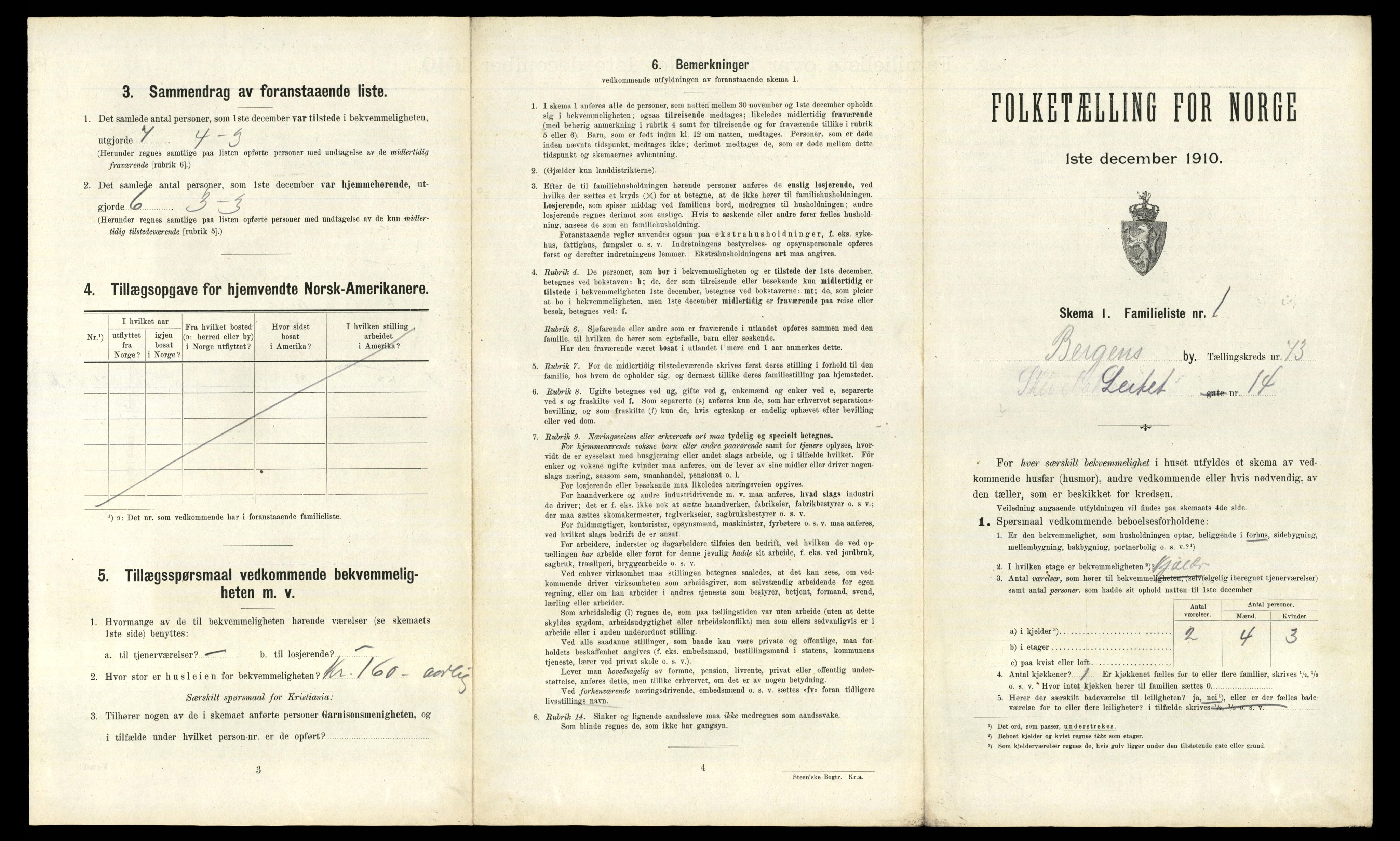 RA, 1910 census for Bergen, 1910, p. 25653