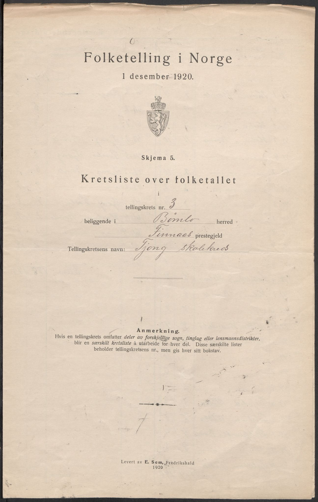 SAB, 1920 census for Bømlo, 1920, p. 14