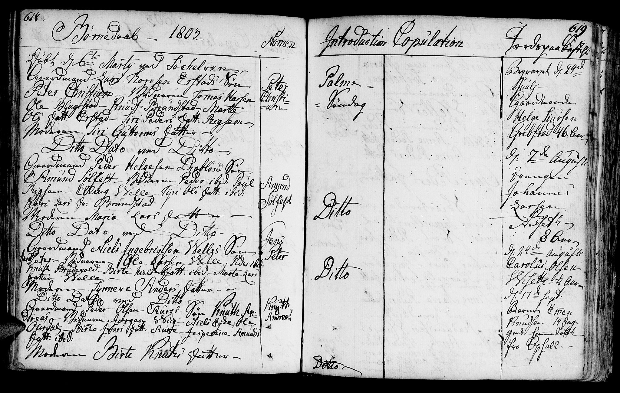 Ministerialprotokoller, klokkerbøker og fødselsregistre - Møre og Romsdal, AV/SAT-A-1454/522/L0308: Parish register (official) no. 522A03, 1773-1809, p. 618-619