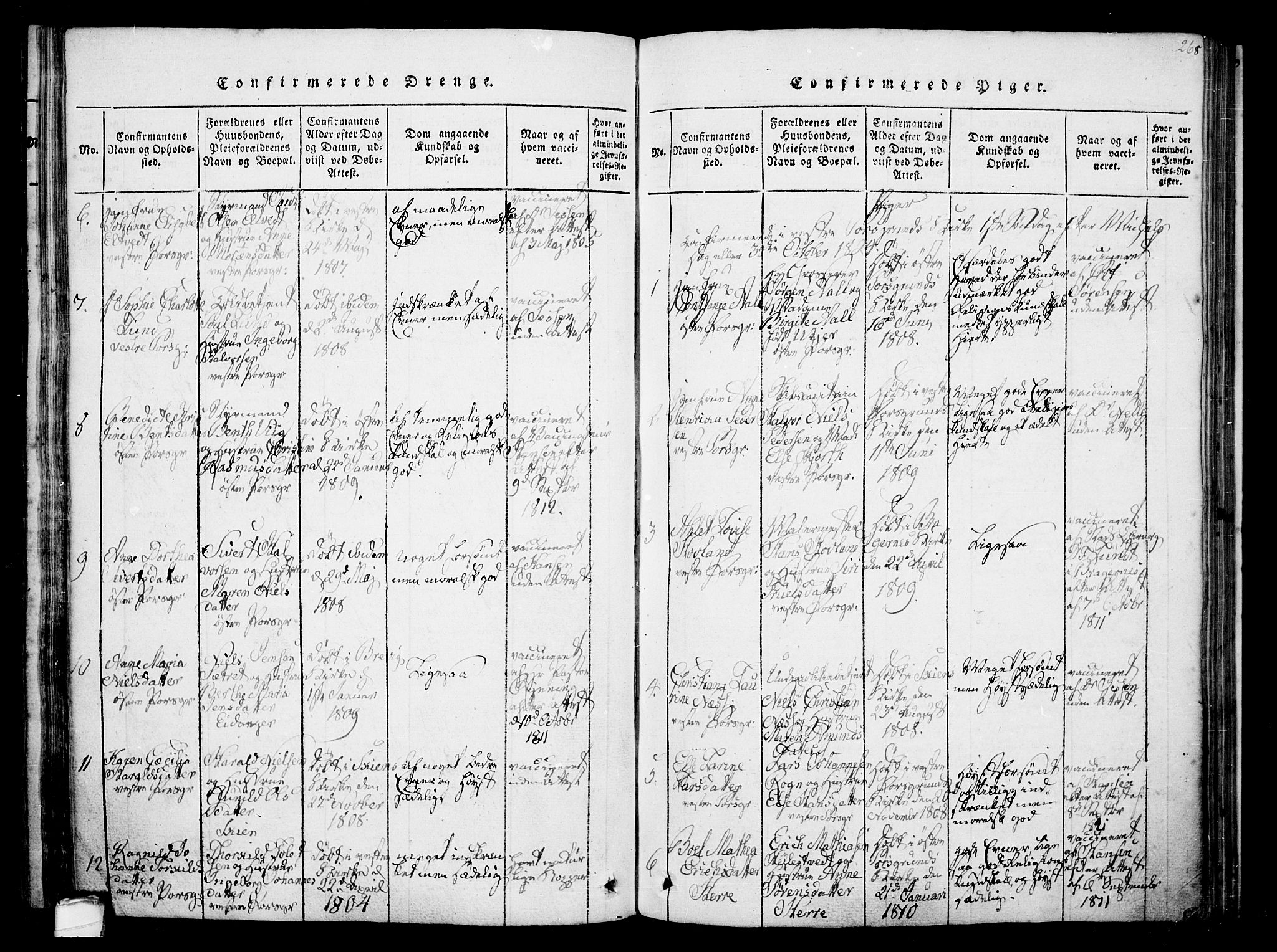 Porsgrunn kirkebøker , SAKO/A-104/F/Fa/L0004: Parish register (official) no. 4, 1814-1828, p. 268