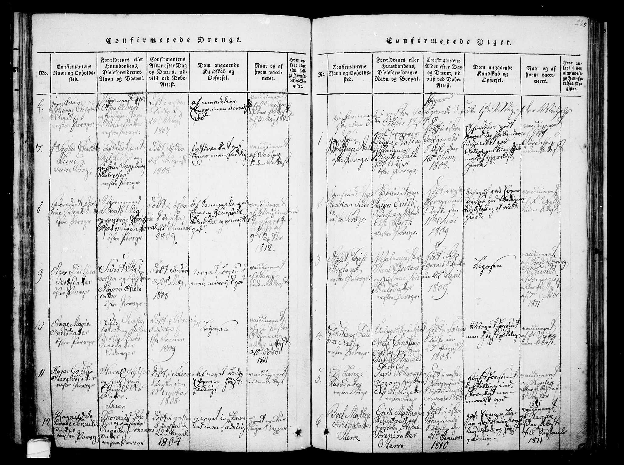 Porsgrunn kirkebøker , AV/SAKO-A-104/F/Fa/L0004: Parish register (official) no. 4, 1814-1828, p. 268