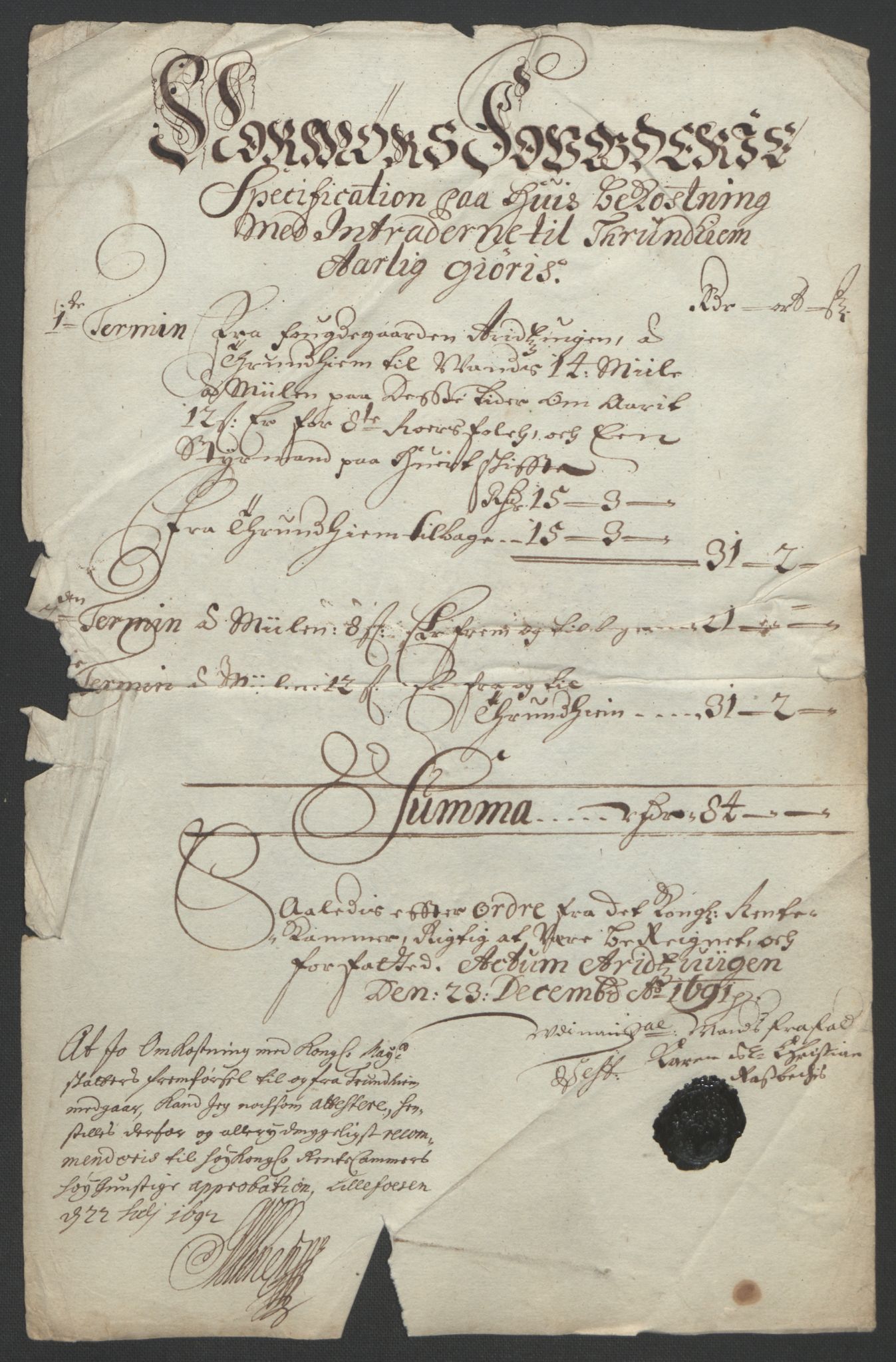 Rentekammeret inntil 1814, Reviderte regnskaper, Fogderegnskap, AV/RA-EA-4092/R56/L3734: Fogderegnskap Nordmøre, 1690-1691, p. 459