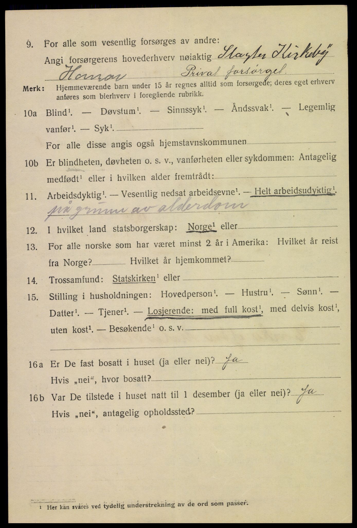 SAH, 1920 census for Hamar, 1920, p. 4718