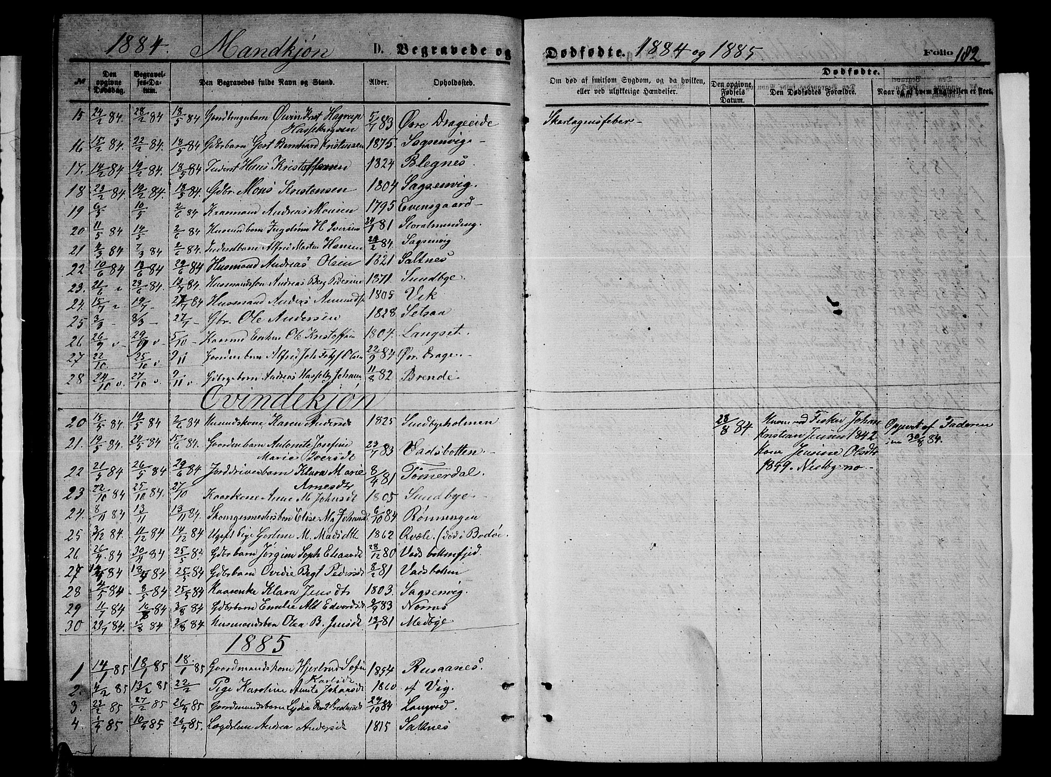 Ministerialprotokoller, klokkerbøker og fødselsregistre - Nordland, SAT/A-1459/847/L0679: Parish register (copy) no. 847C07, 1870-1888, p. 182