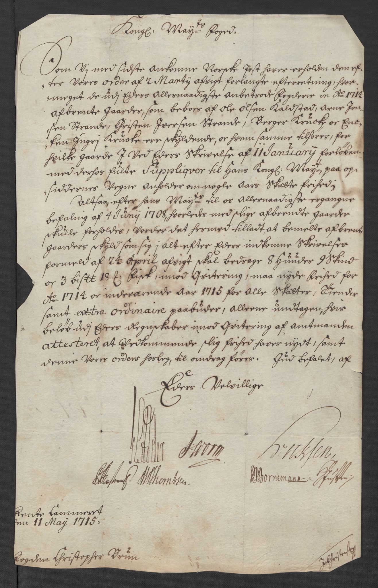 Rentekammeret inntil 1814, Reviderte regnskaper, Fogderegnskap, RA/EA-4092/R17/L1184: Fogderegnskap Gudbrandsdal, 1715, p. 253
