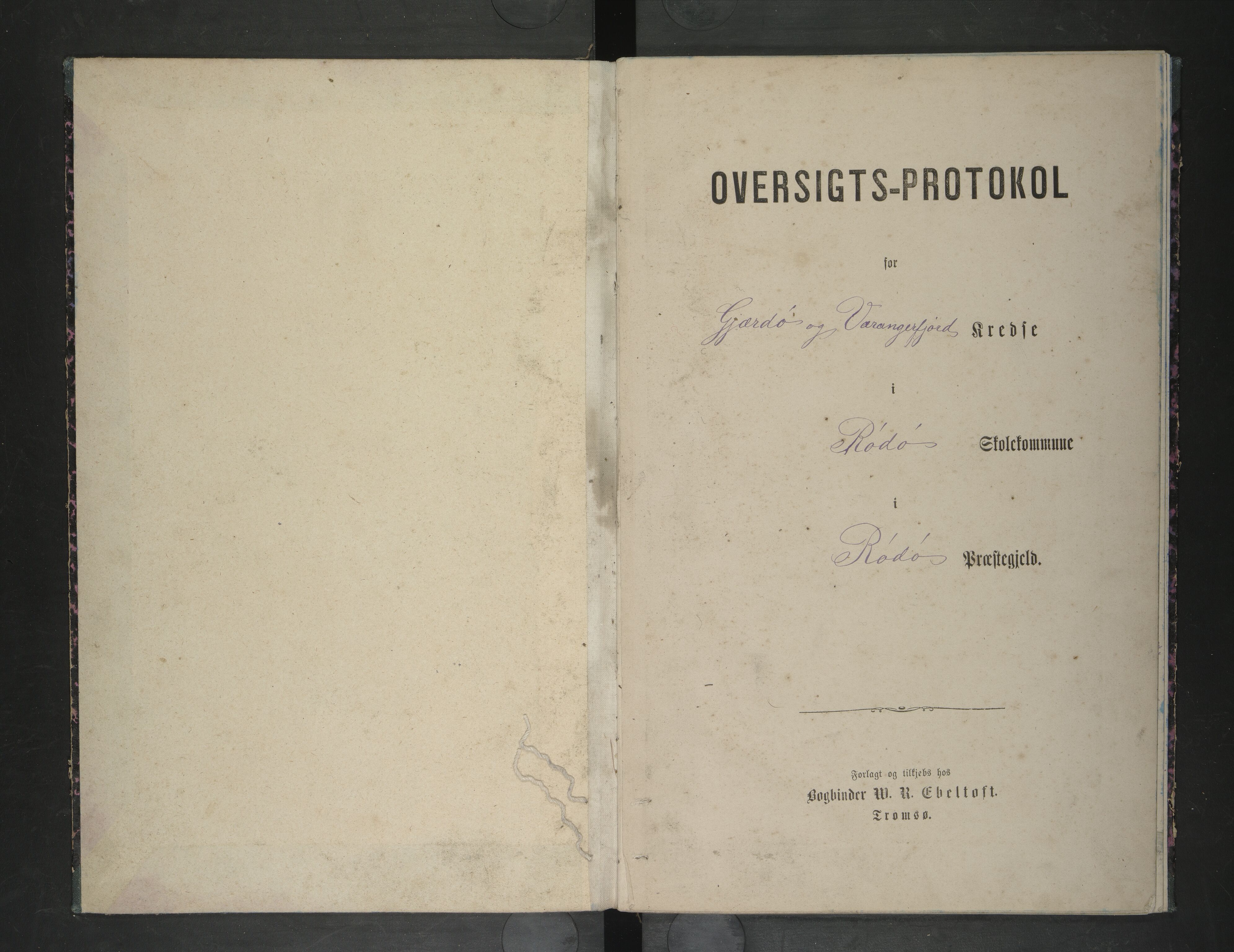 Rødøy kommune. Ymse skolekretser , AIN/K-18360.510.04/F/Fb/L0003: Oversiktsprotokoll: Gjerøy/Værnes/Værangfjord, 1890-1894