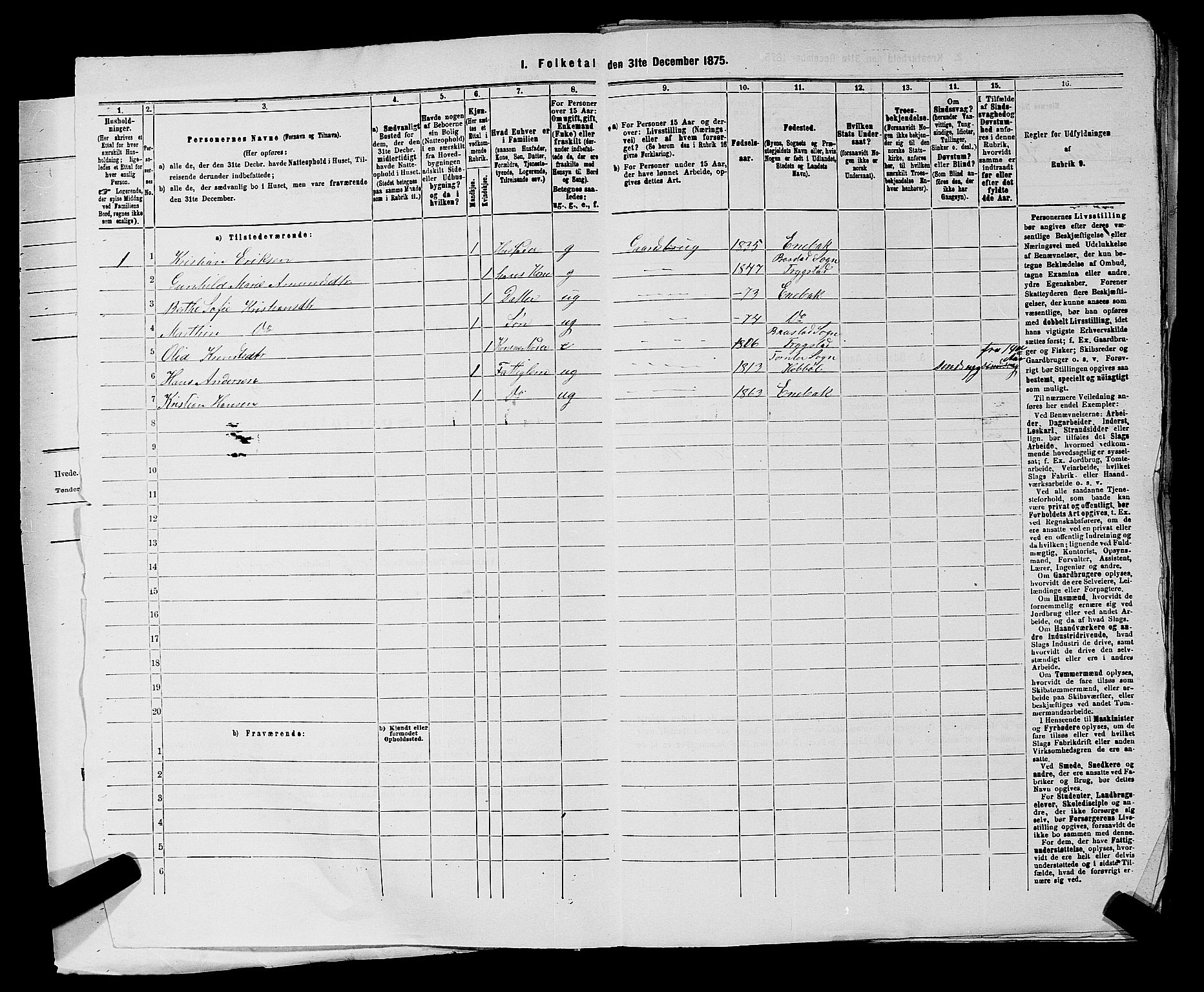 RA, 1875 census for 0229P Enebakk, 1875, p. 31