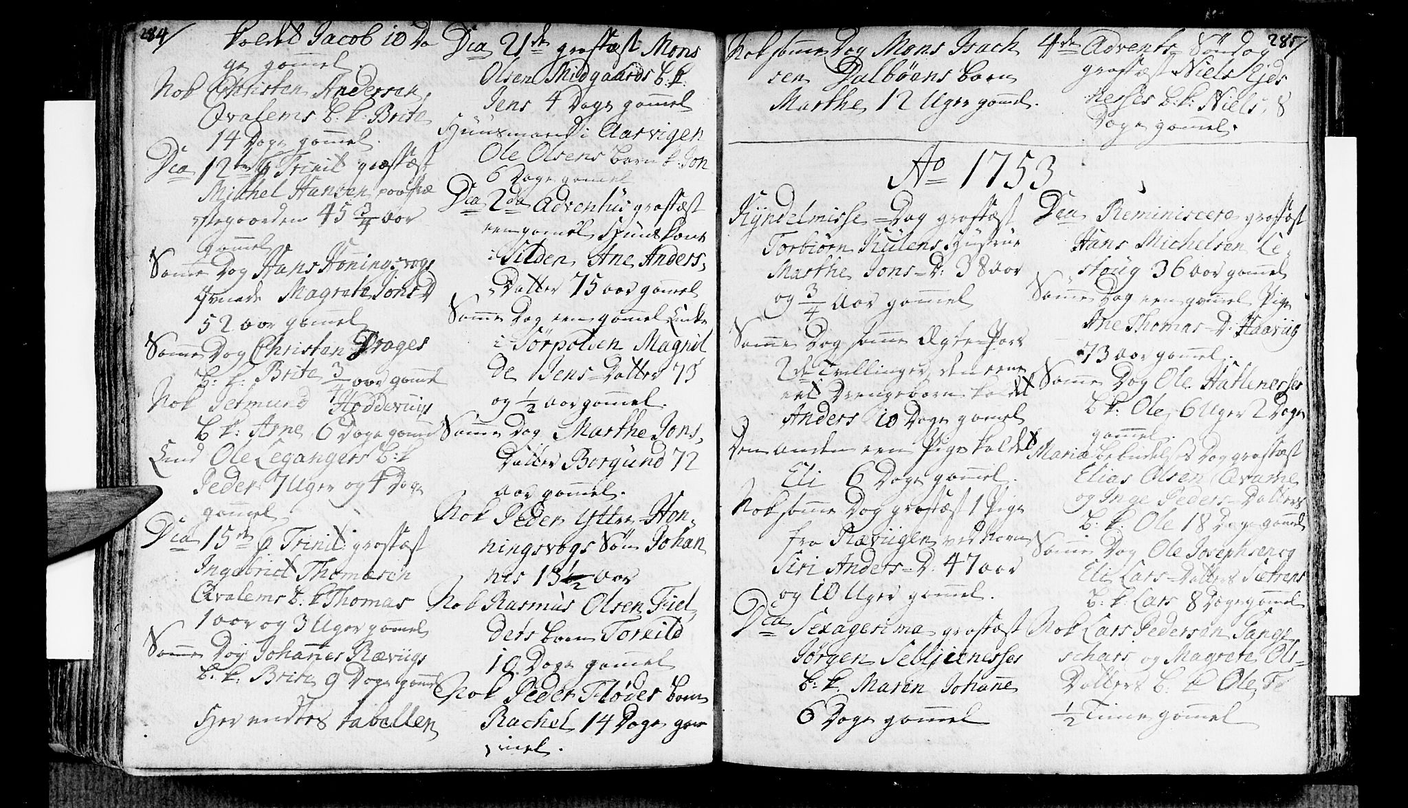 Selje sokneprestembete, AV/SAB-A-99938/H/Ha/Haa/Haaa: Parish register (official) no. A 4, 1743-1759, p. 284-285