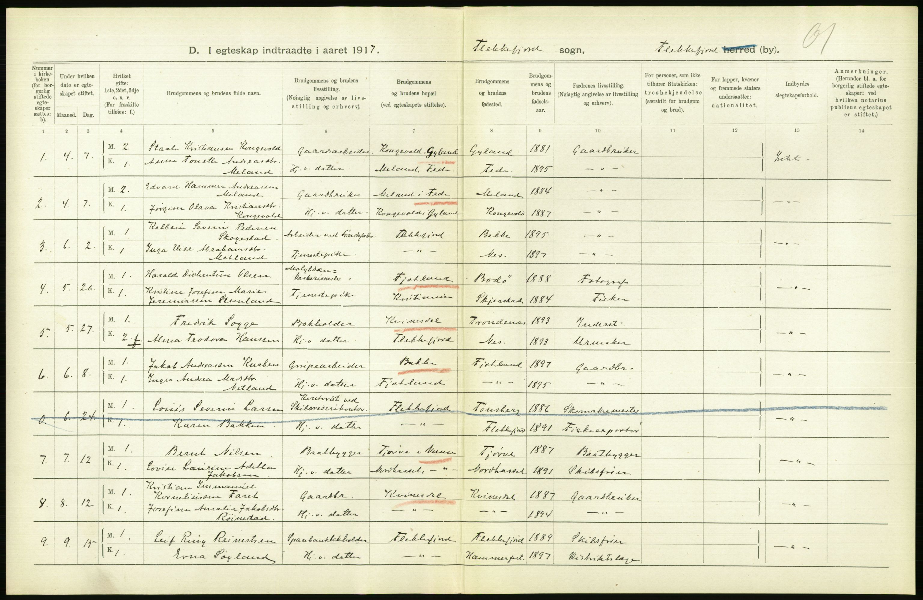 Statistisk sentralbyrå, Sosiodemografiske emner, Befolkning, AV/RA-S-2228/D/Df/Dfb/Dfbg/L0030: Lister og Mandals amt: Gifte, døde, dødfødte. Bygder og byer., 1917, p. 468