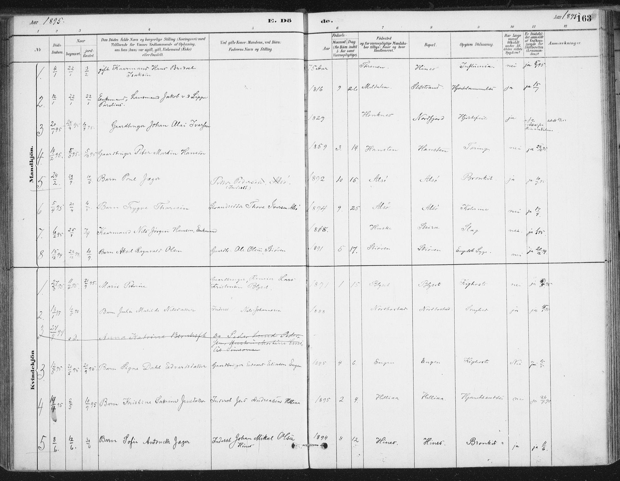 Ministerialprotokoller, klokkerbøker og fødselsregistre - Nordland, AV/SAT-A-1459/838/L0553: Parish register (official) no. 838A11, 1880-1910, p. 163