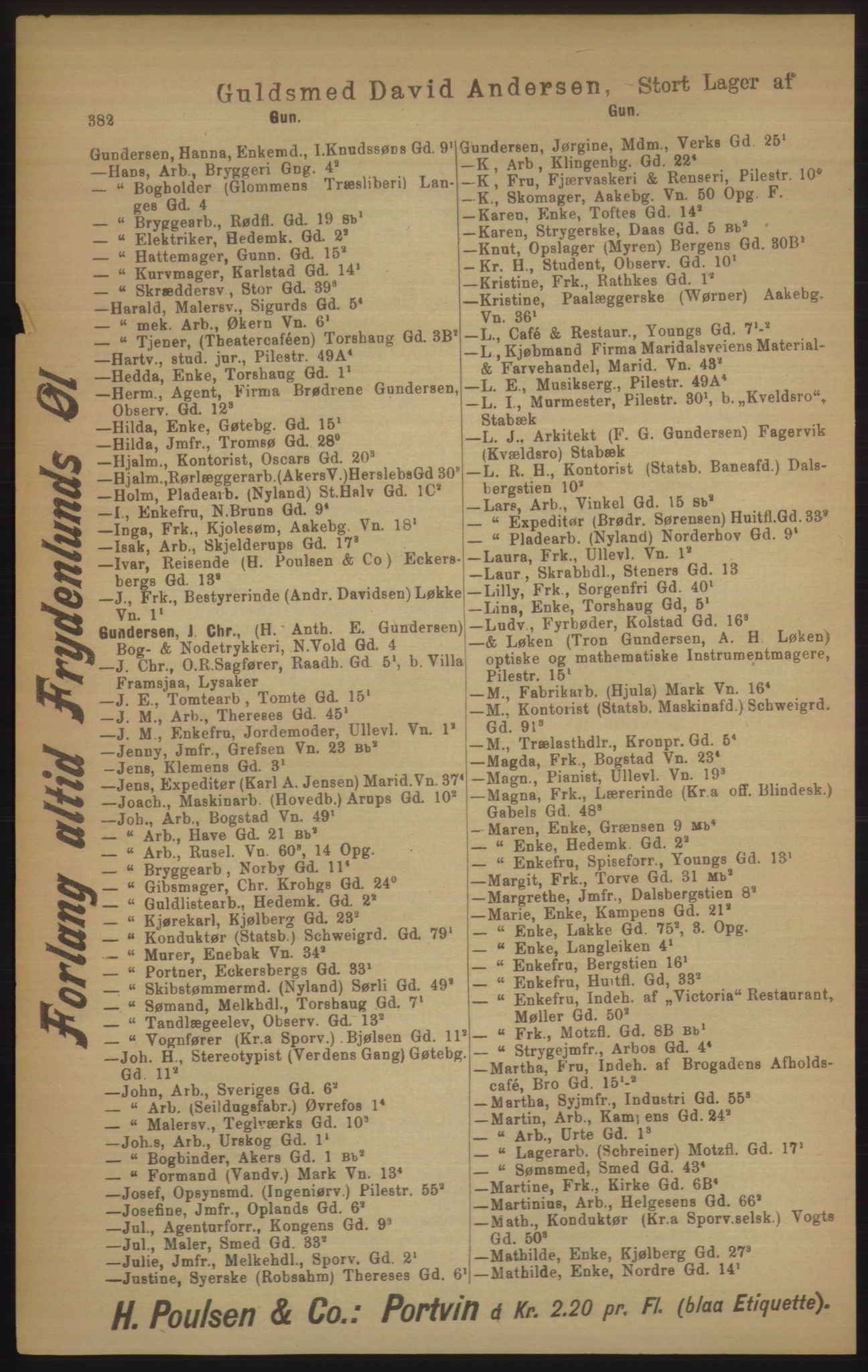 Kristiania/Oslo adressebok, PUBL/-, 1906, p. 382