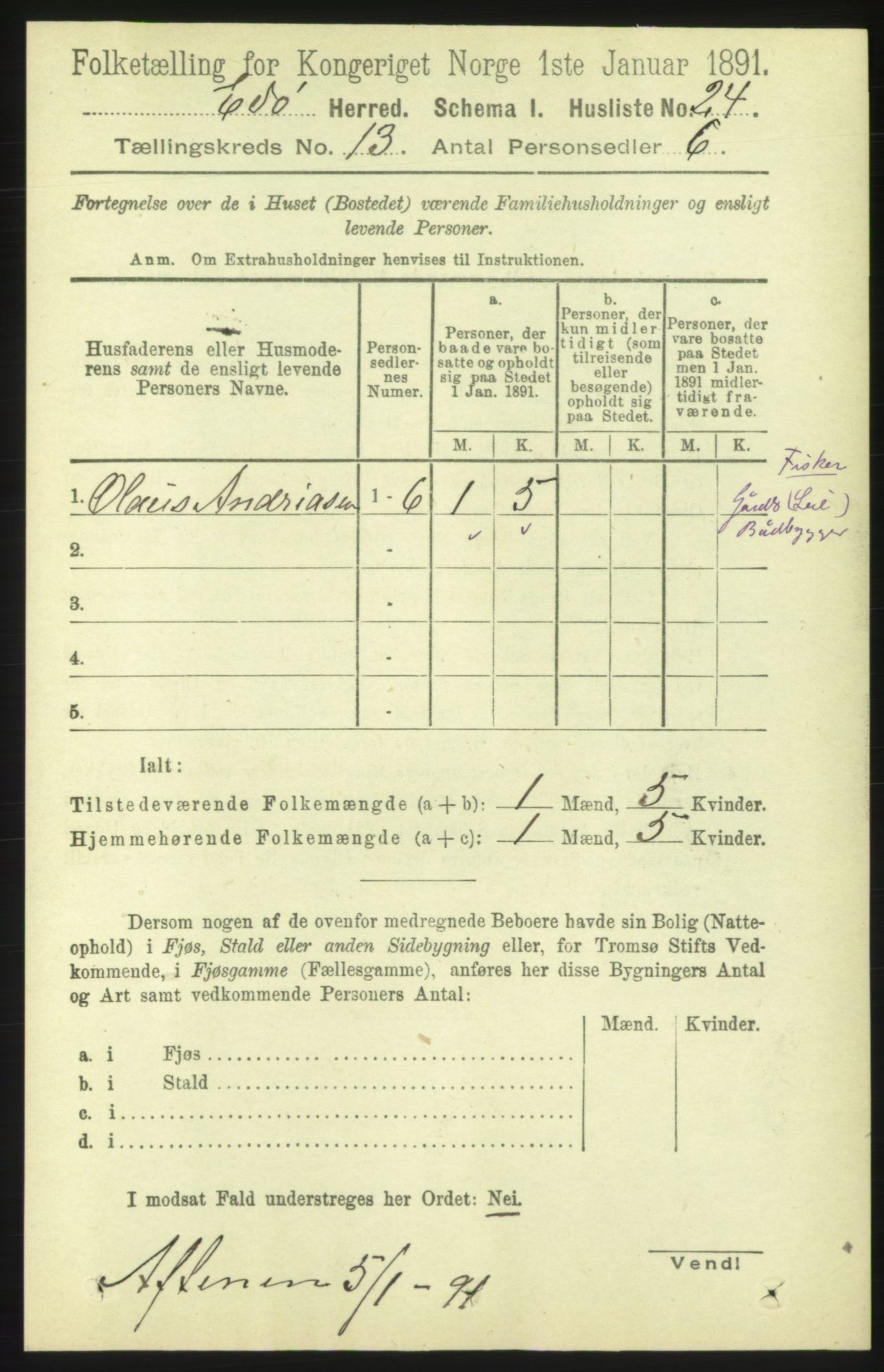 RA, 1891 census for 1573 Edøy, 1891, p. 3665