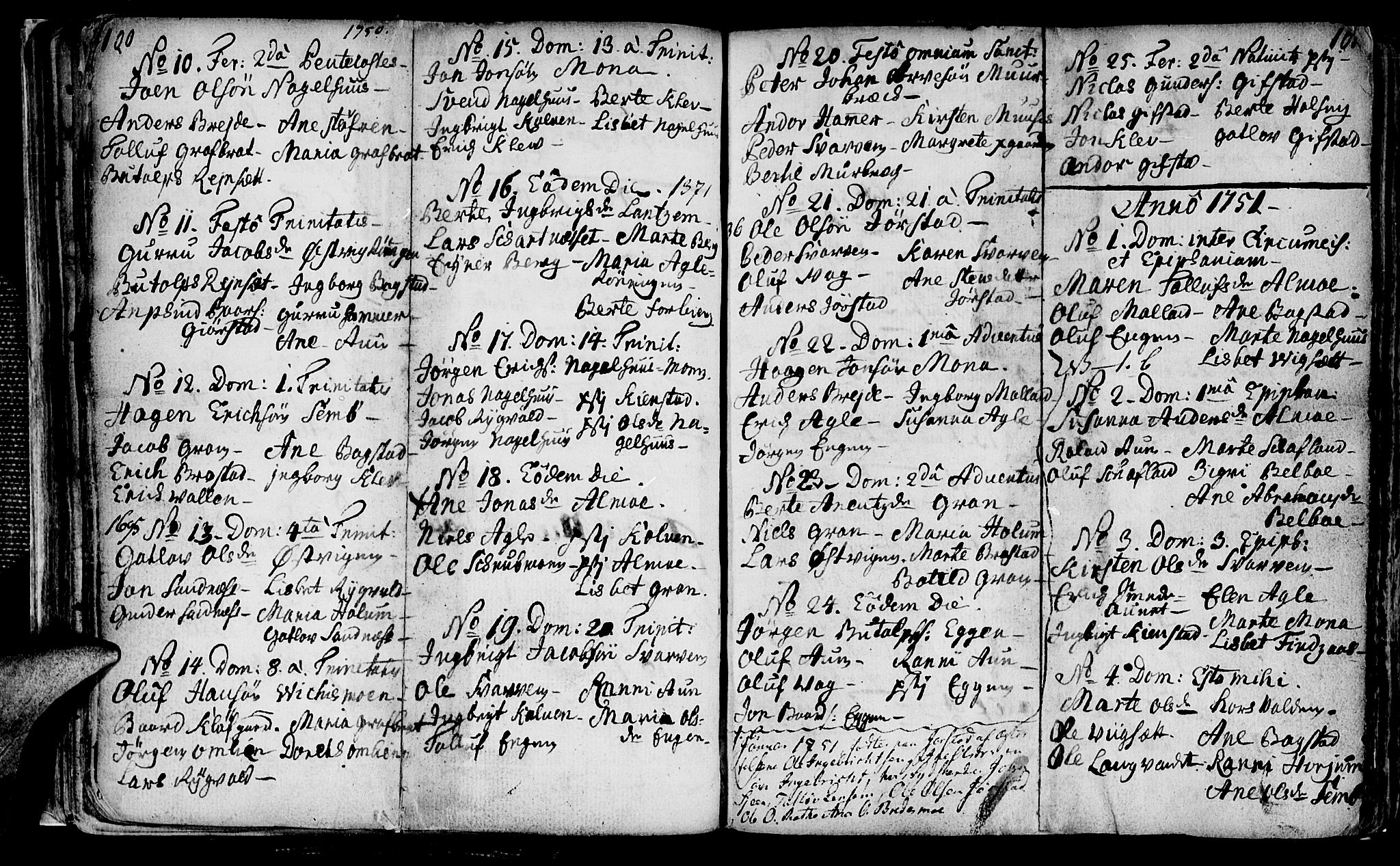 Ministerialprotokoller, klokkerbøker og fødselsregistre - Nord-Trøndelag, SAT/A-1458/749/L0467: Parish register (official) no. 749A01, 1733-1787, p. 100-101
