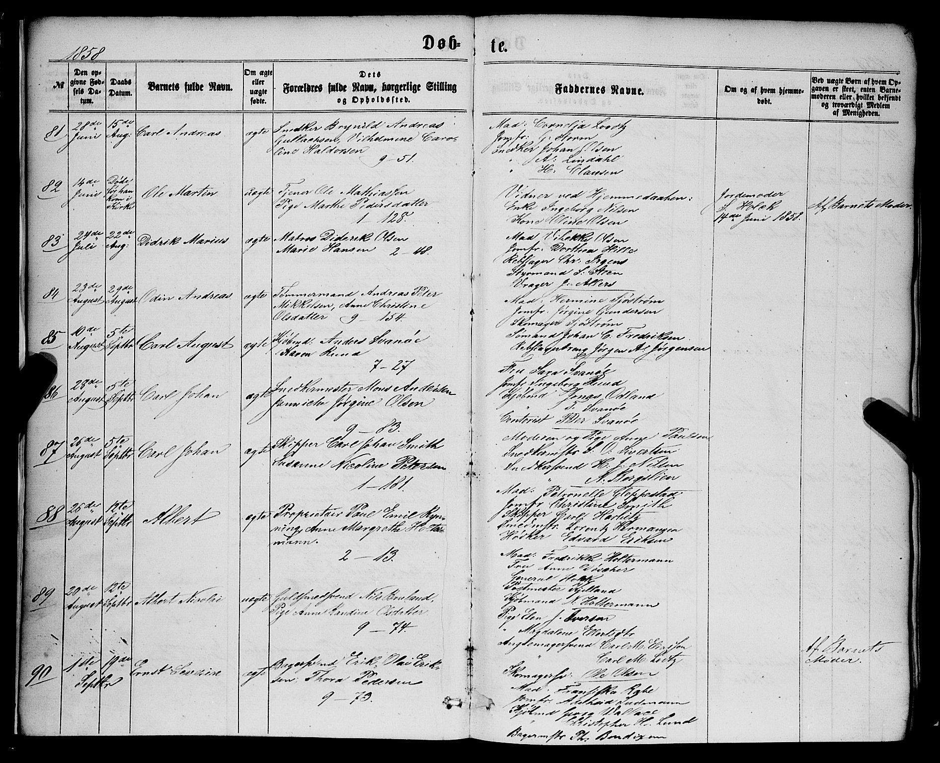 Nykirken Sokneprestembete, AV/SAB-A-77101/H/Haa/L0015: Parish register (official) no. B 2, 1858-1869, p. 7