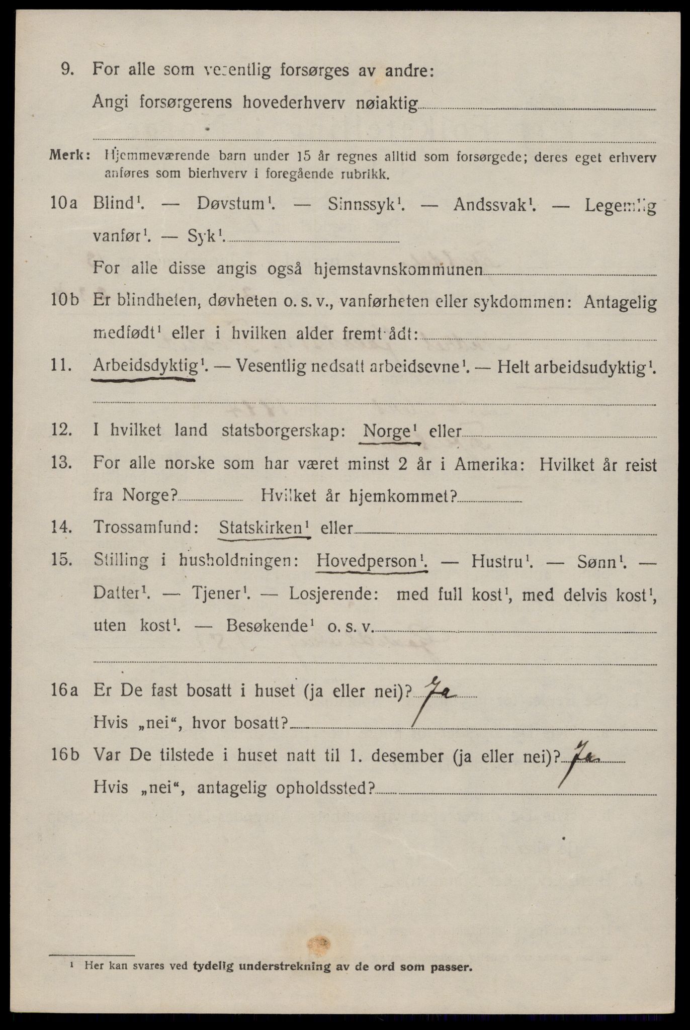 SAKO, 1920 census for Fyresdal, 1920, p. 4264