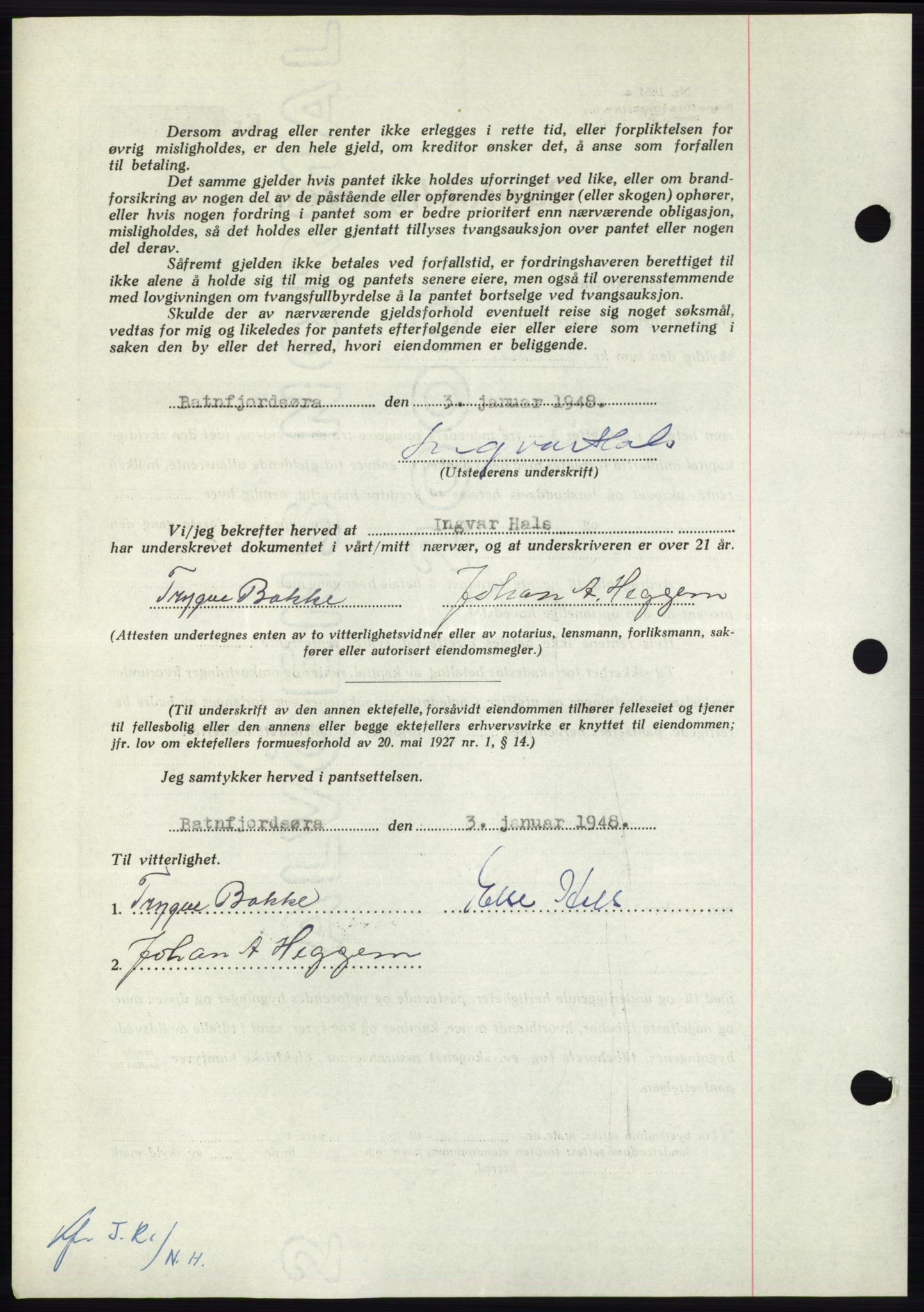 Nordmøre sorenskriveri, AV/SAT-A-4132/1/2/2Ca: Mortgage book no. B97, 1947-1948, Diary no: : 42/1948