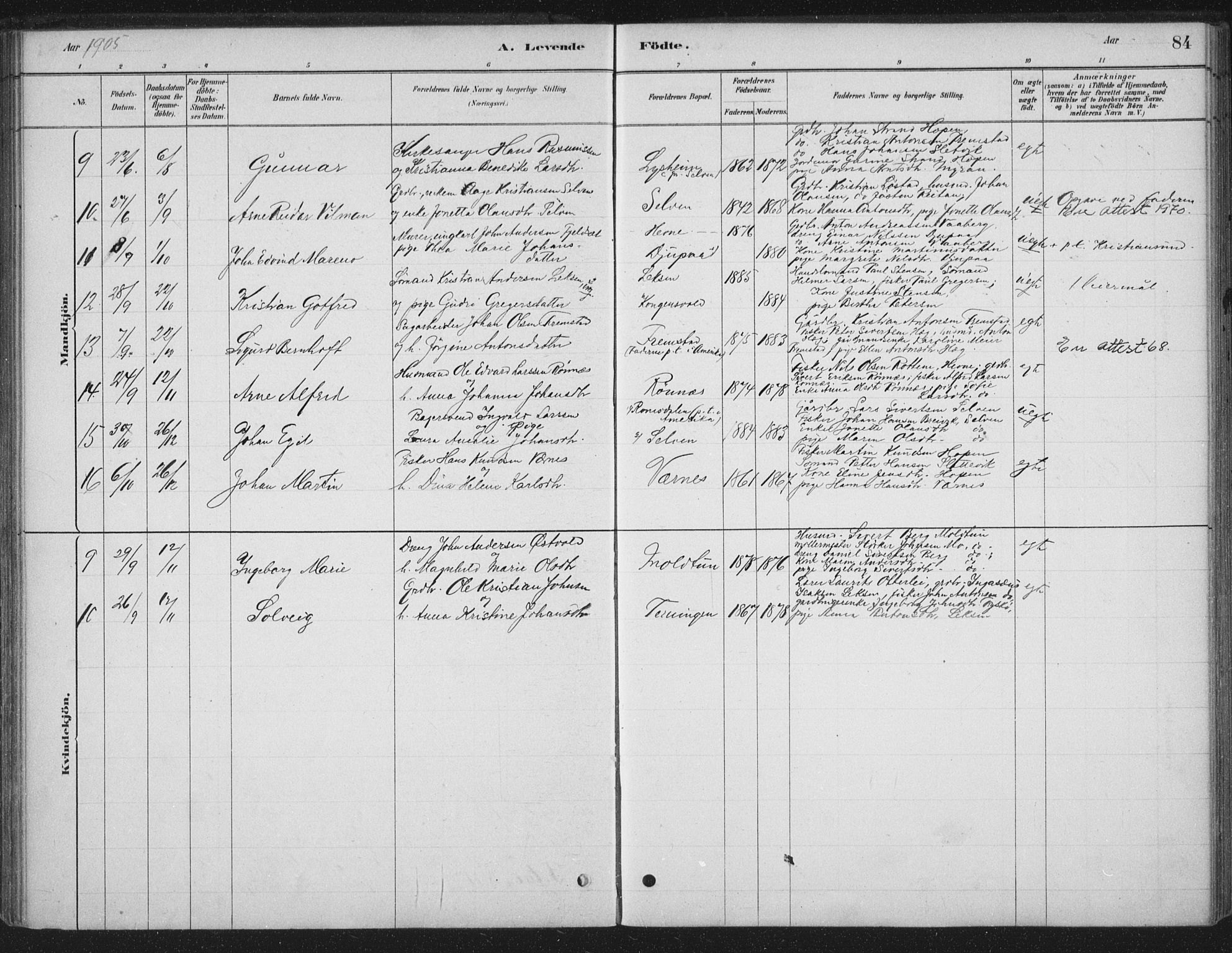 Ministerialprotokoller, klokkerbøker og fødselsregistre - Sør-Trøndelag, AV/SAT-A-1456/662/L0755: Parish register (official) no. 662A01, 1879-1905, p. 84