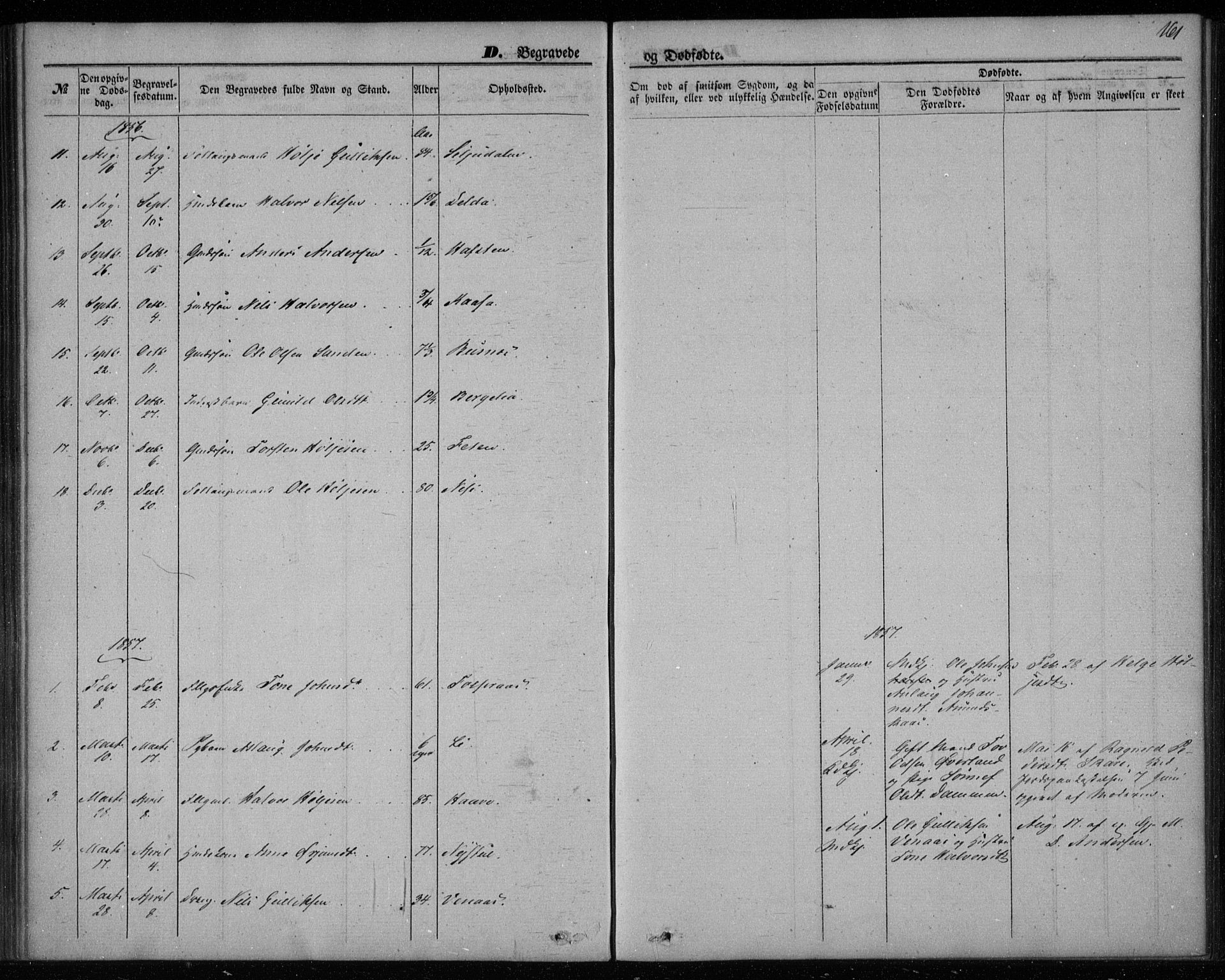 Gransherad kirkebøker, SAKO/A-267/F/Fa/L0002: Parish register (official) no. I 2, 1844-1859, p. 161