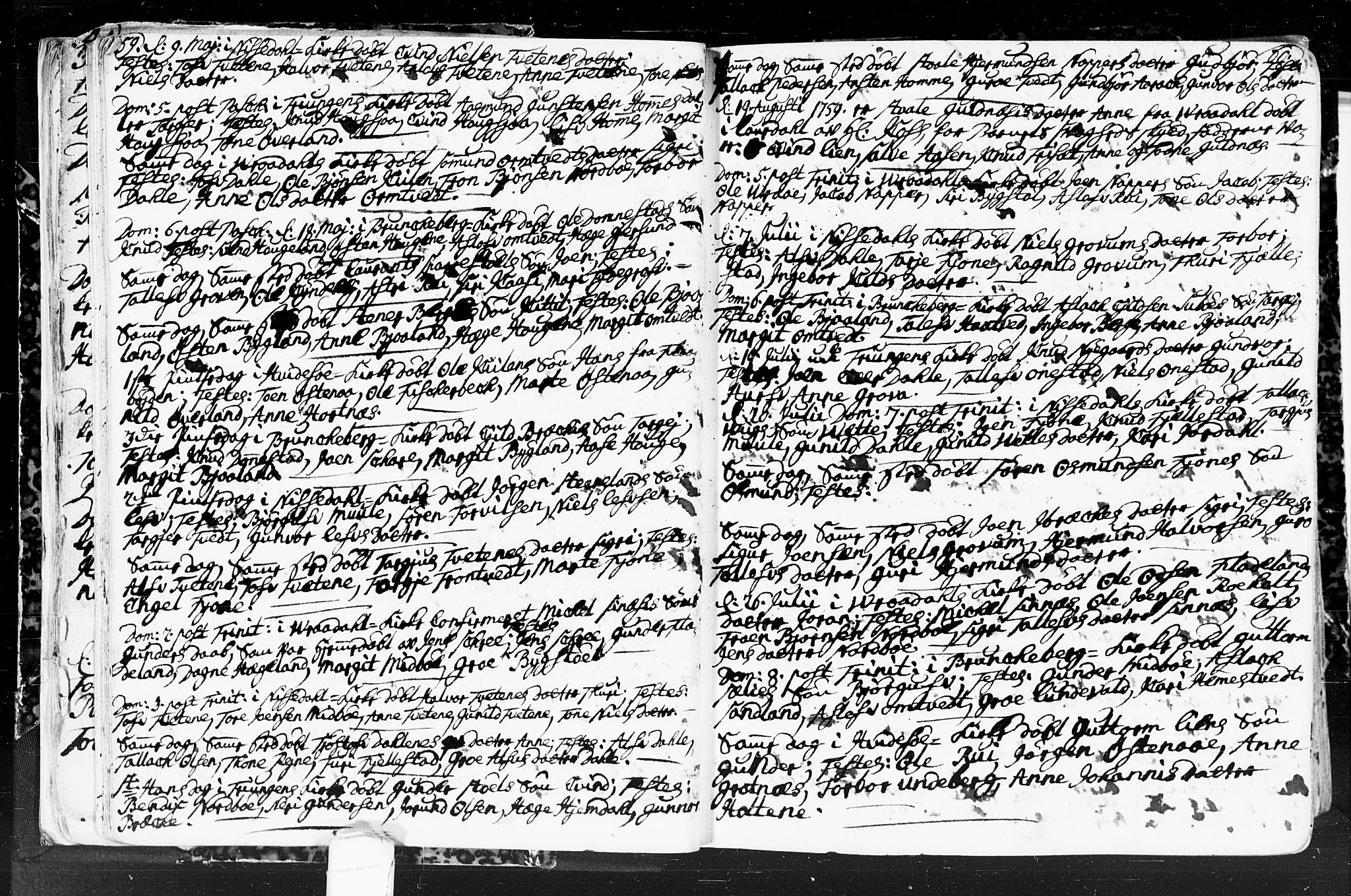Kviteseid kirkebøker, SAKO/A-276/F/Fa/L0001: Parish register (official) no. I 1, 1754-1773, p. 59-60