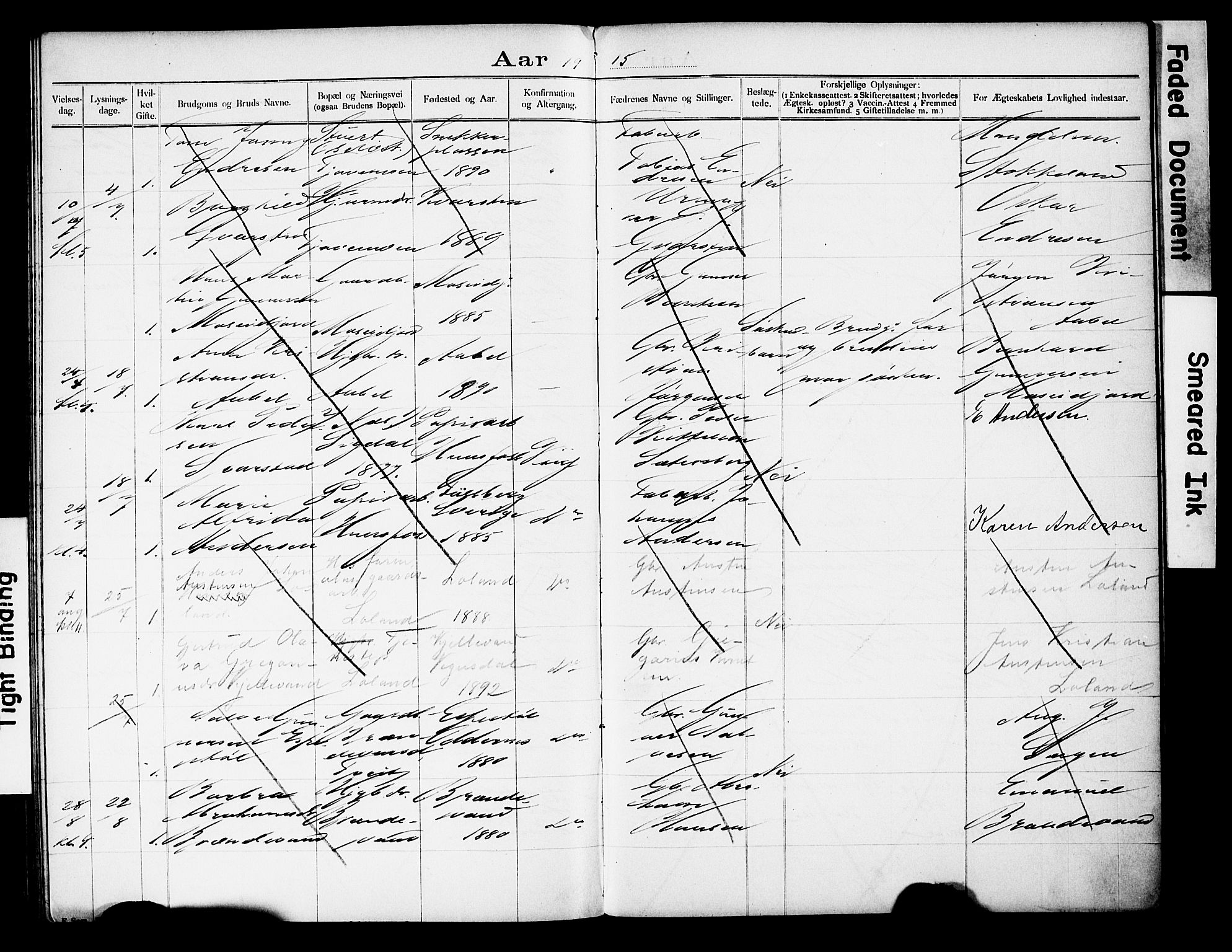 Vennesla sokneprestkontor, AV/SAK-1111-0045/J/L0032/0004: Banns register no. II 5 2, 1892-1917, p. 81