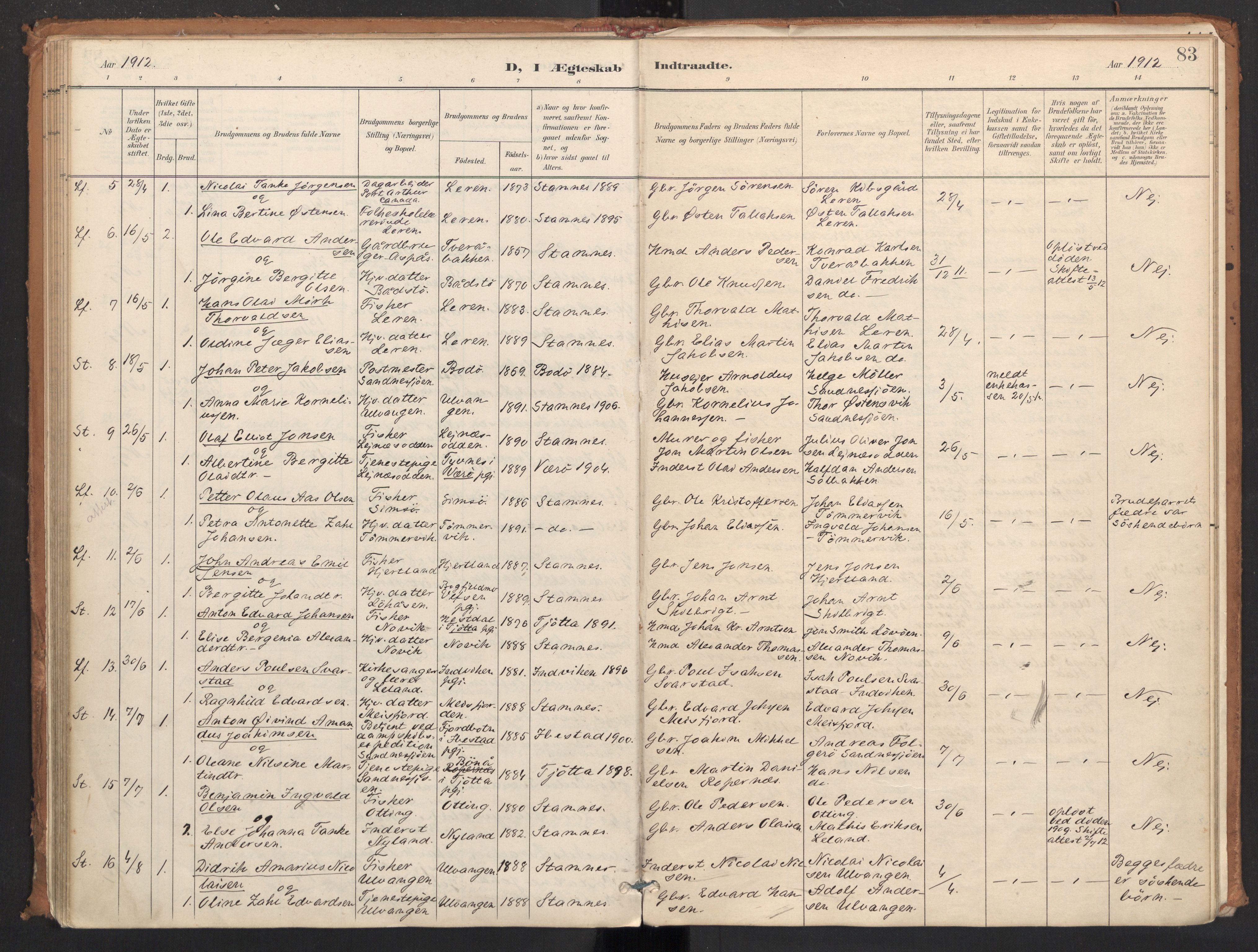 Ministerialprotokoller, klokkerbøker og fødselsregistre - Nordland, AV/SAT-A-1459/831/L0472: Parish register (official) no. 831A03, 1897-1912, p. 83