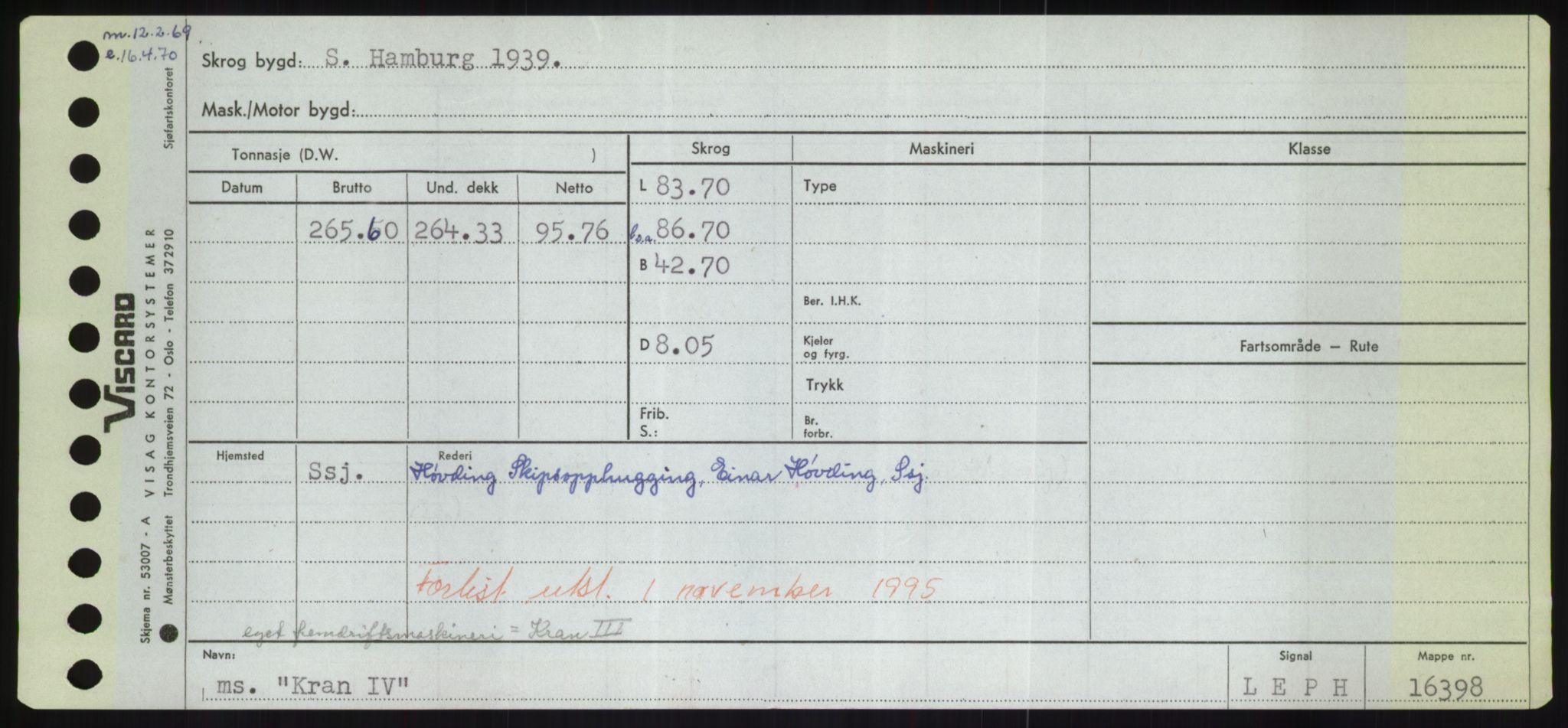 Sjøfartsdirektoratet med forløpere, Skipsmålingen, AV/RA-S-1627/H/Hd/L0021: Fartøy, Kor-Kår, p. 139