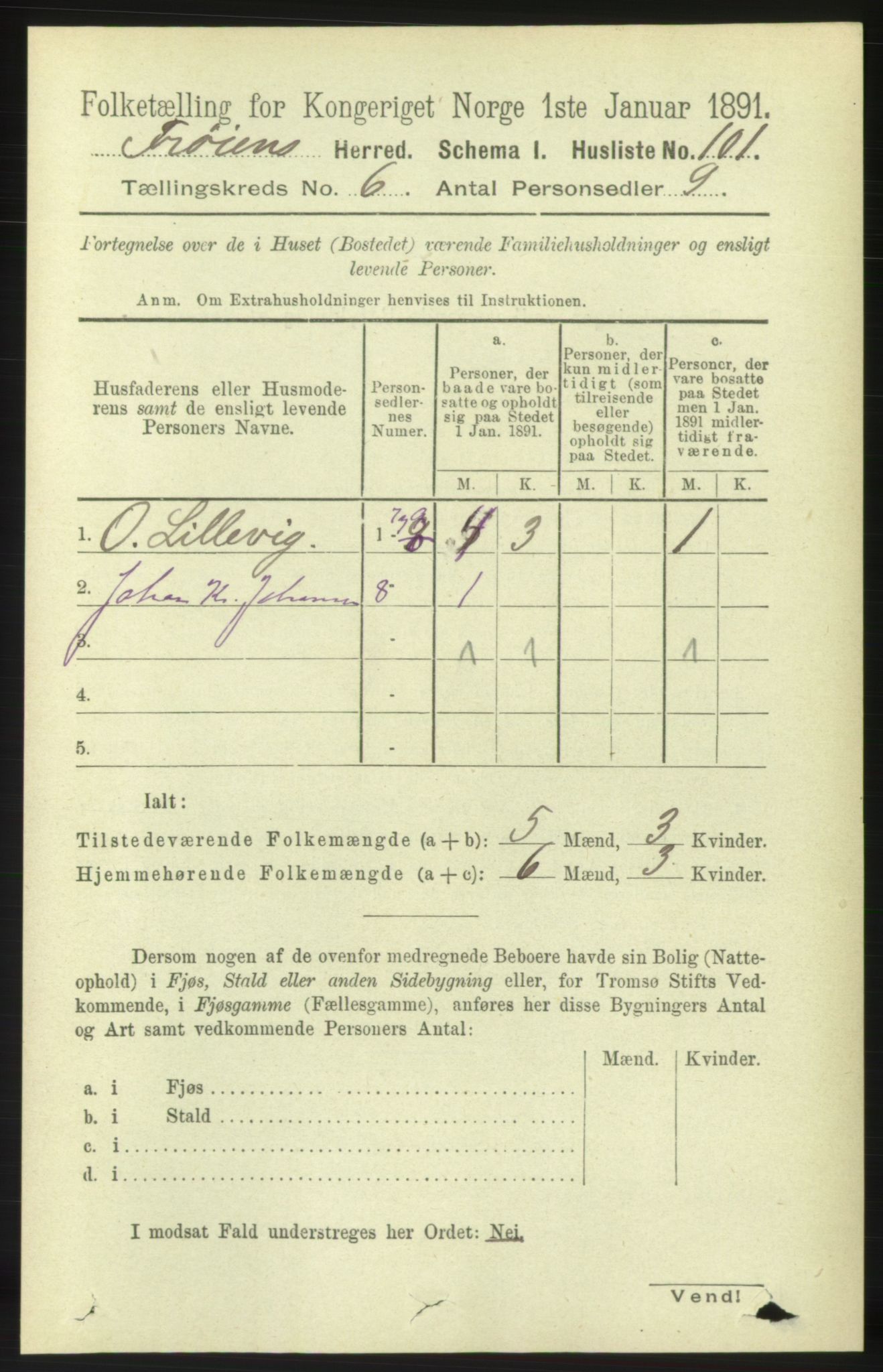 RA, 1891 census for 1619 Frøya, 1891, p. 4167