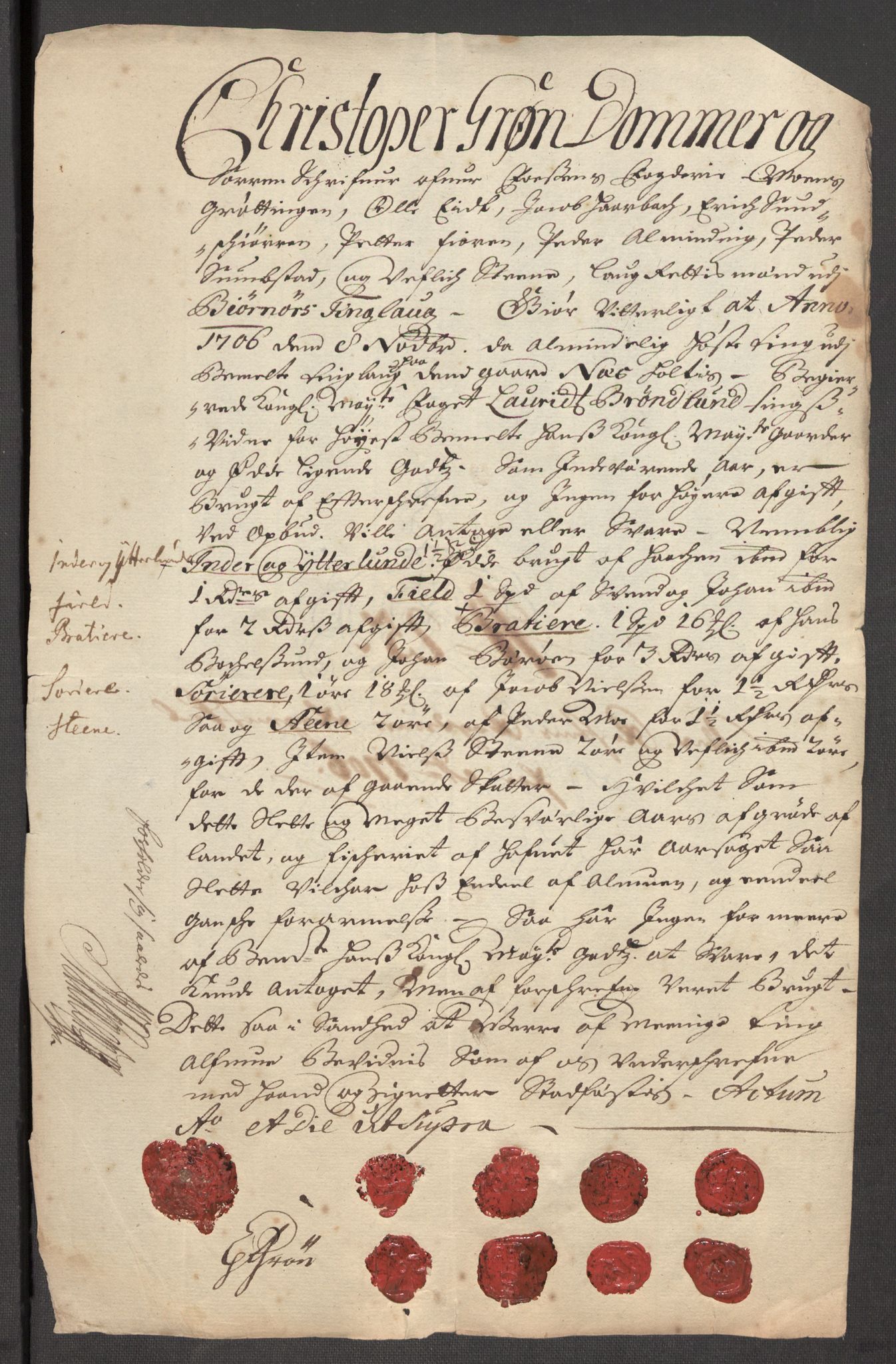 Rentekammeret inntil 1814, Reviderte regnskaper, Fogderegnskap, AV/RA-EA-4092/R57/L3857: Fogderegnskap Fosen, 1706-1707, p. 169