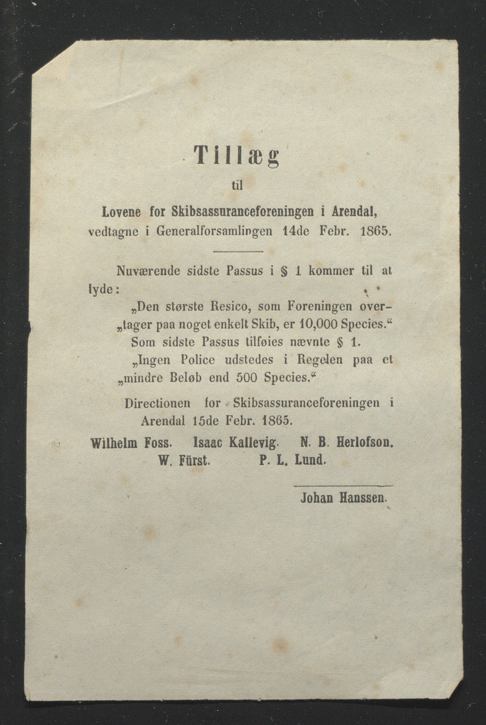 C & P Pedersens Rederi, AAKS/PA-2832/F/F01/L0003: Skibsjournal for Skonnerten Ørnen, 1865-1869