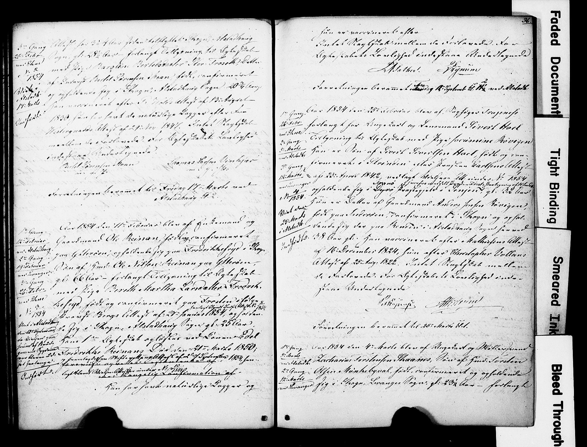 Ministerialprotokoller, klokkerbøker og fødselsregistre - Nord-Trøndelag, SAT/A-1458/717/L0161: Best man's statements no. 717A11, 1850-1895, p. 36