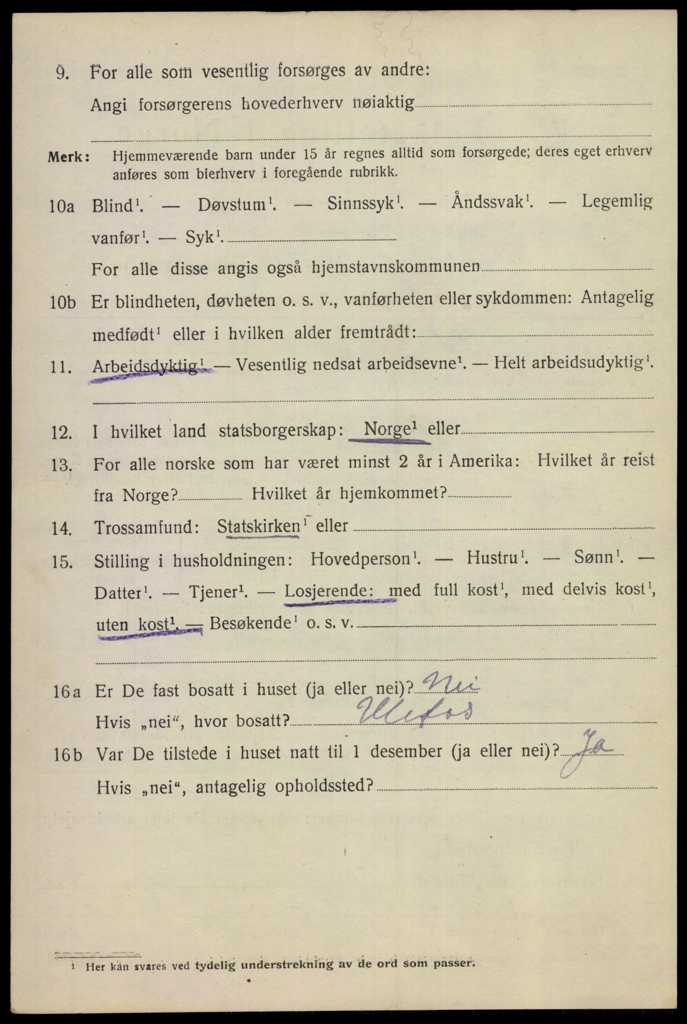 SAKO, 1920 census for Notodden, 1920, p. 6577