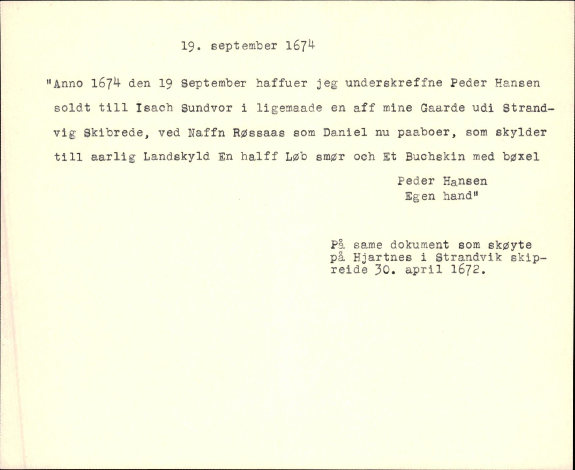 Riksarkivets diplomsamling, AV/RA-EA-5965/F35/F35d/L0005: Innlånte diplomer, seddelregister, 1661-1690, p. 301