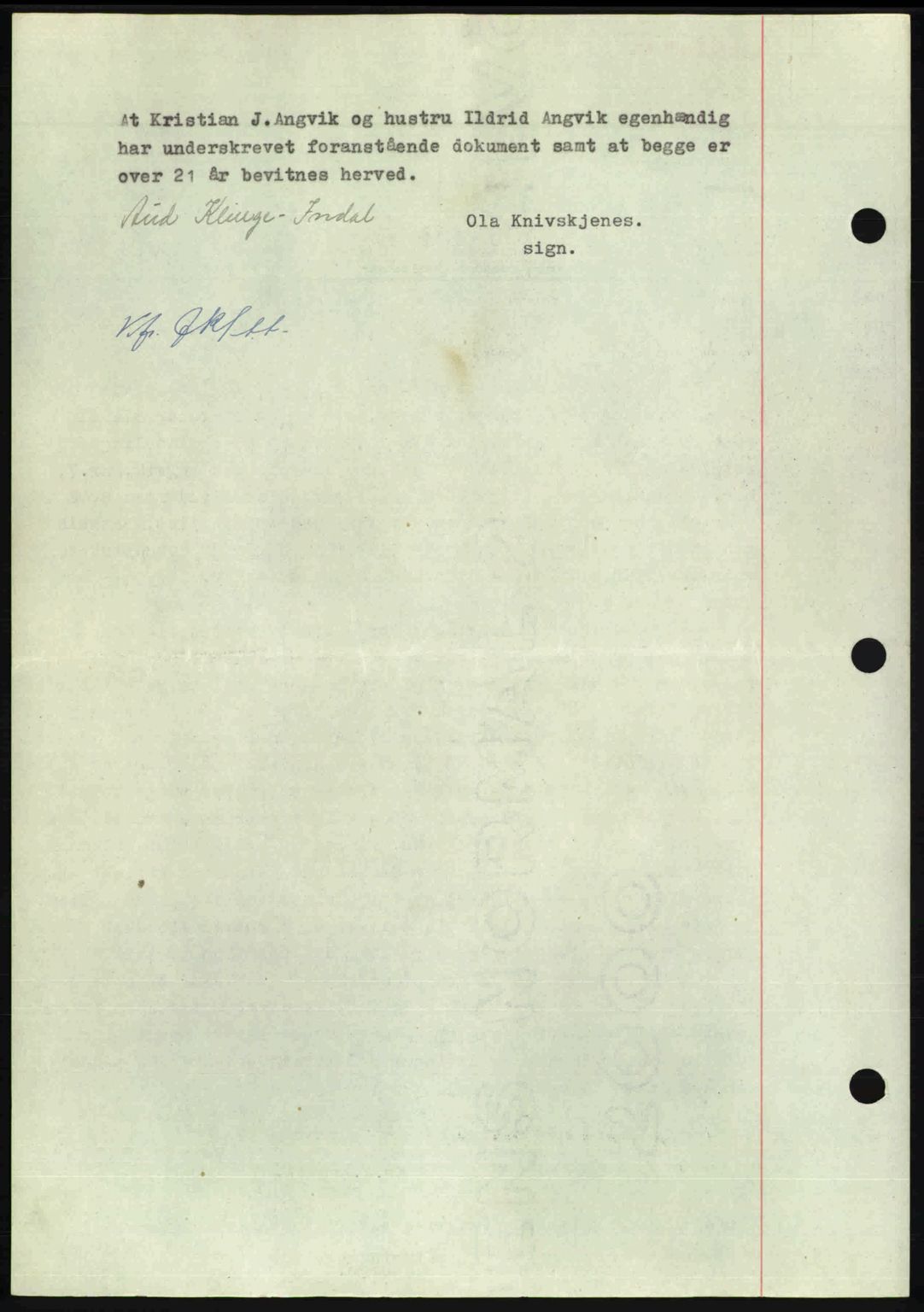 Nordmøre sorenskriveri, AV/SAT-A-4132/1/2/2Ca: Mortgage book no. A110, 1948-1949, Diary no: : 401/1949