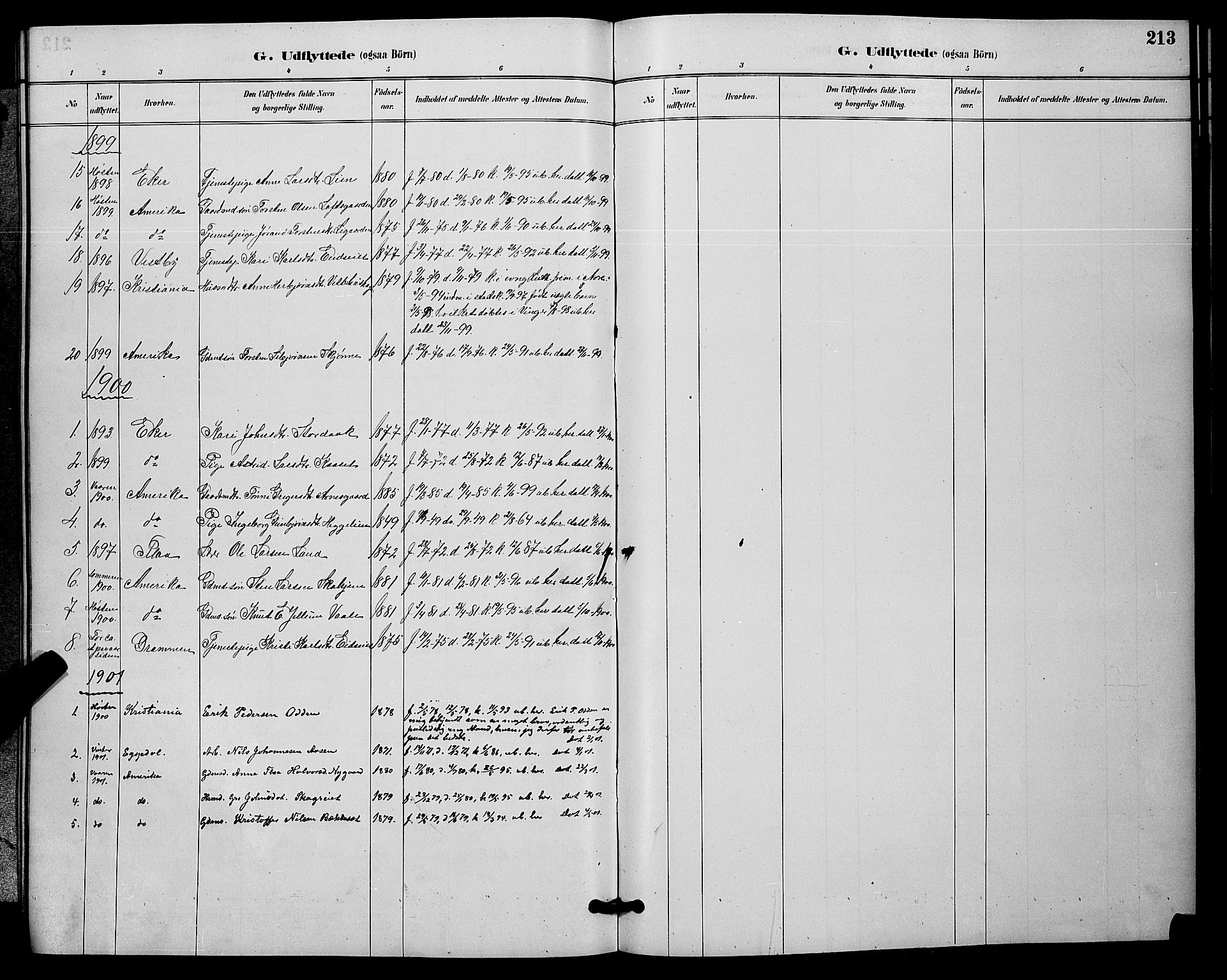 Nore kirkebøker, SAKO/A-238/G/Ga/L0003: Parish register (copy) no. I 3, 1886-1903, p. 213