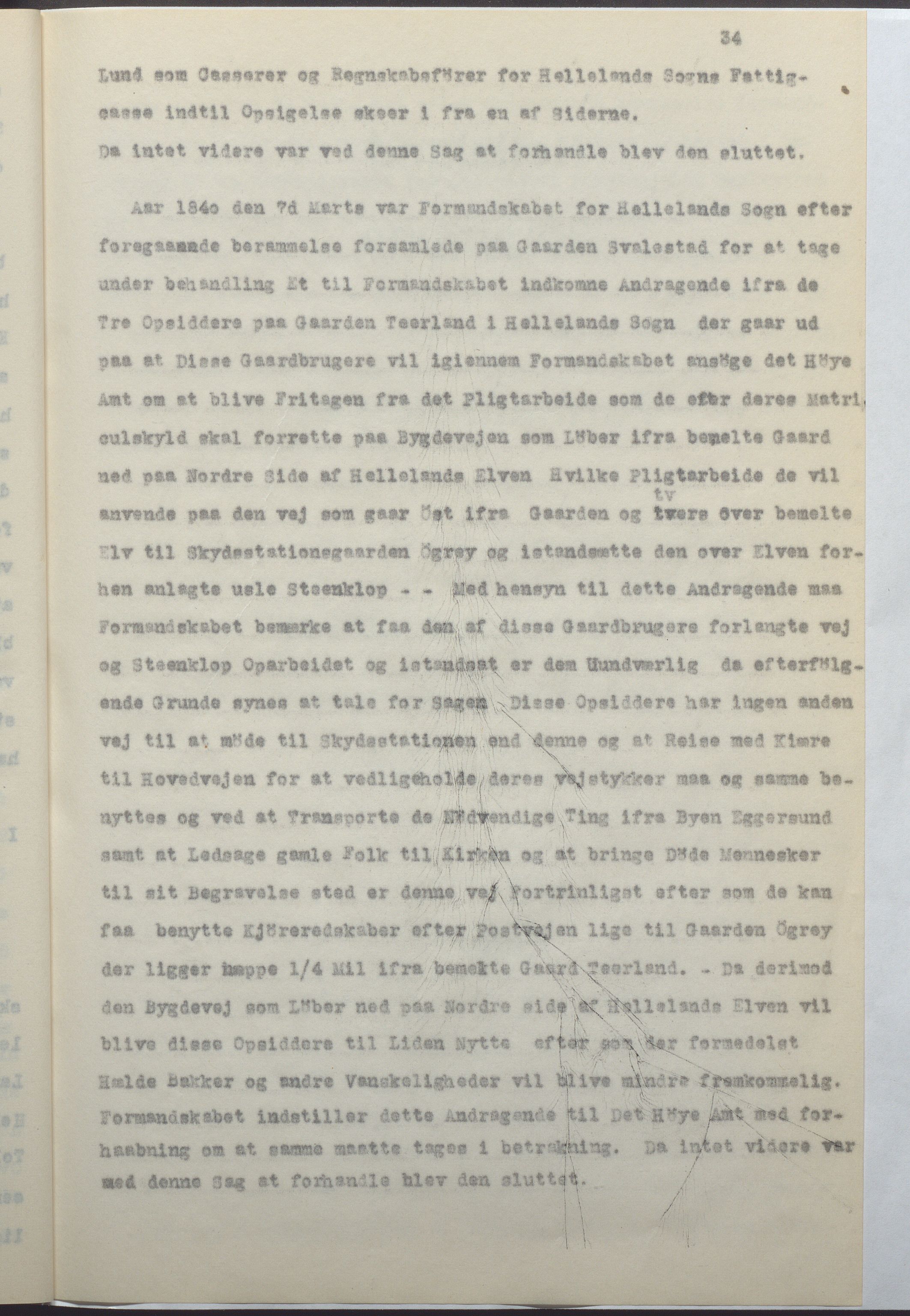 Helleland kommune - Formannskapet, IKAR/K-100479/A/Ab/L0001: Avskrift av møtebok, 1837-1866, p. 34