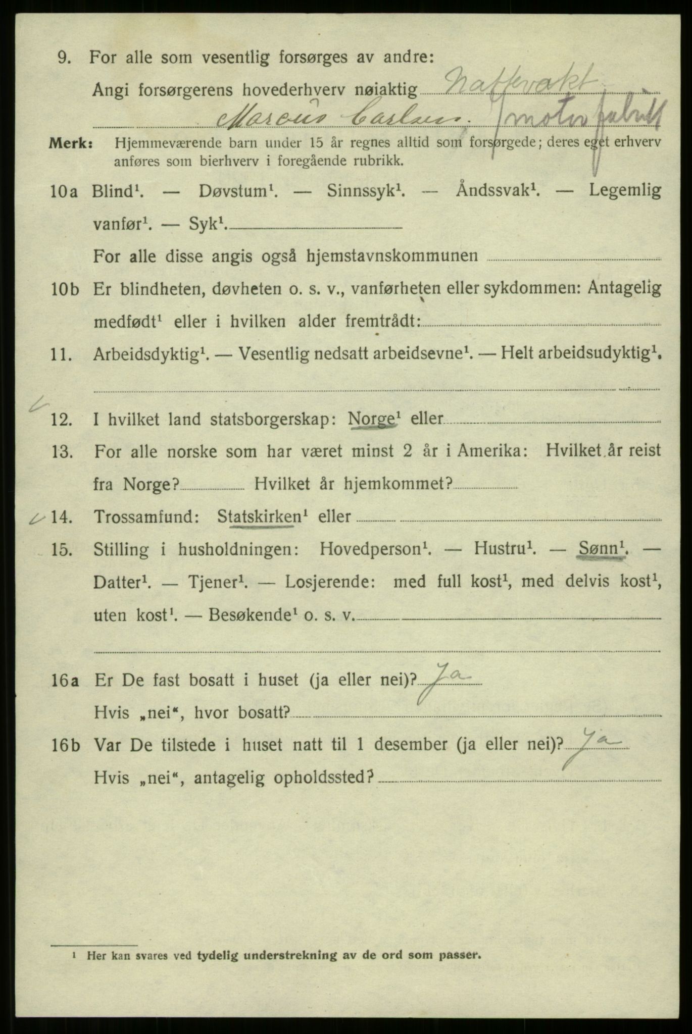 SAB, 1920 census for Bergen, 1920, p. 197746