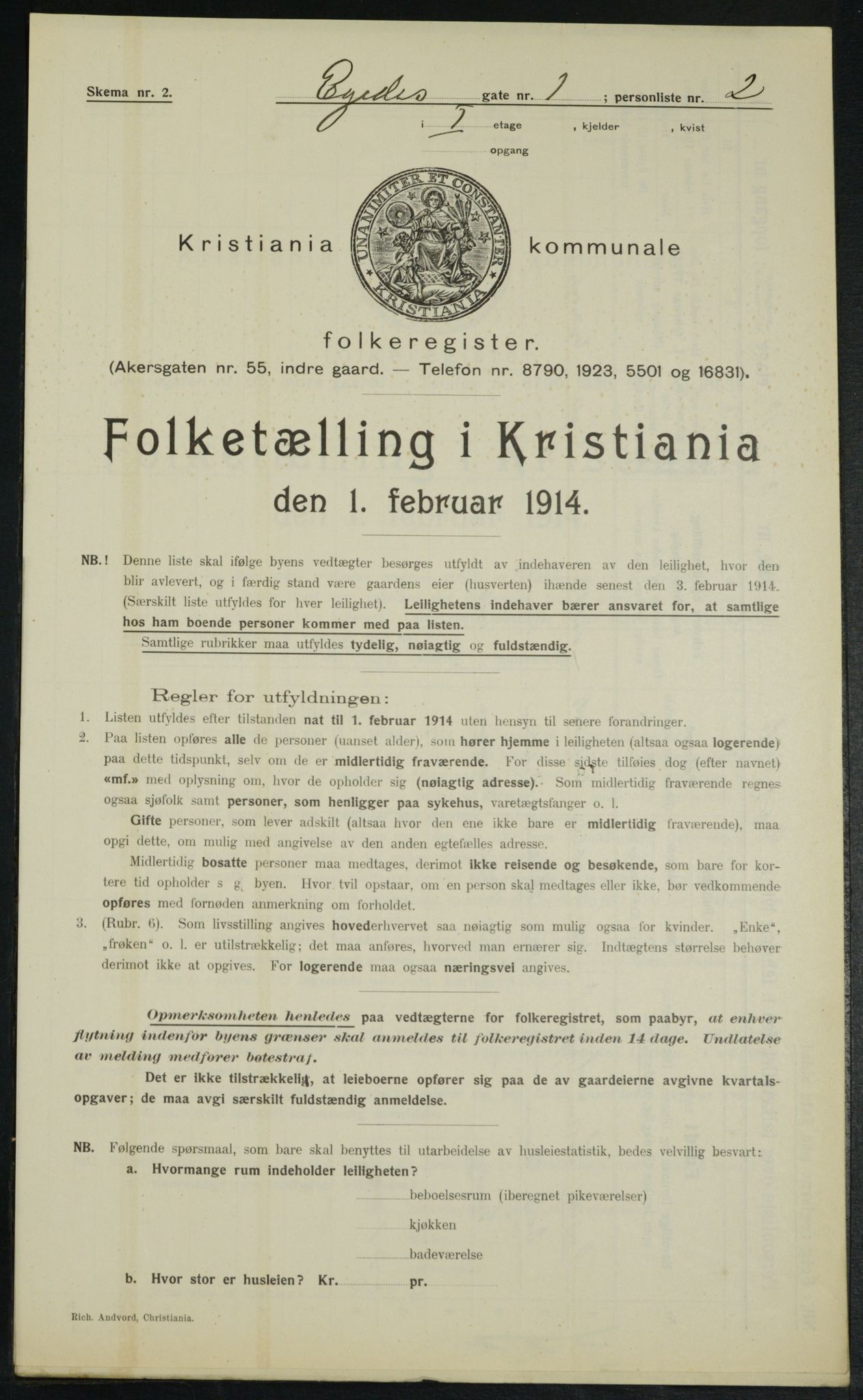 OBA, Municipal Census 1914 for Kristiania, 1914, p. 18924