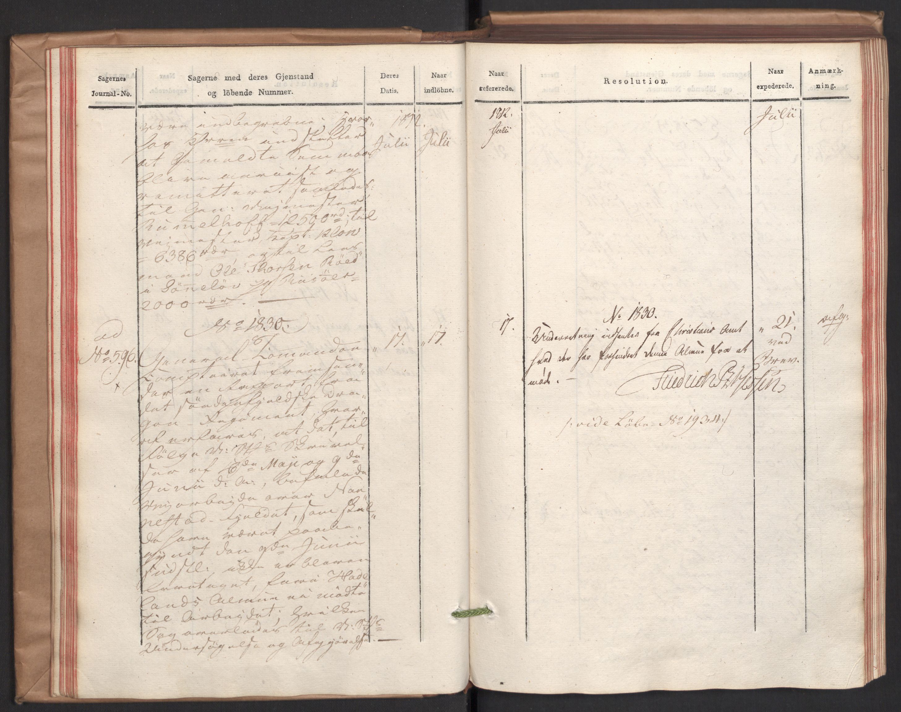 Stattholderembetet 1810-1814, 2. kontor (Kontor B), AV/RA-EA-5432/Ab/L0004: Referatprotokoll,  j.nr. 1449-1801,  l.nr. 1781-2289, 1812, p. 29