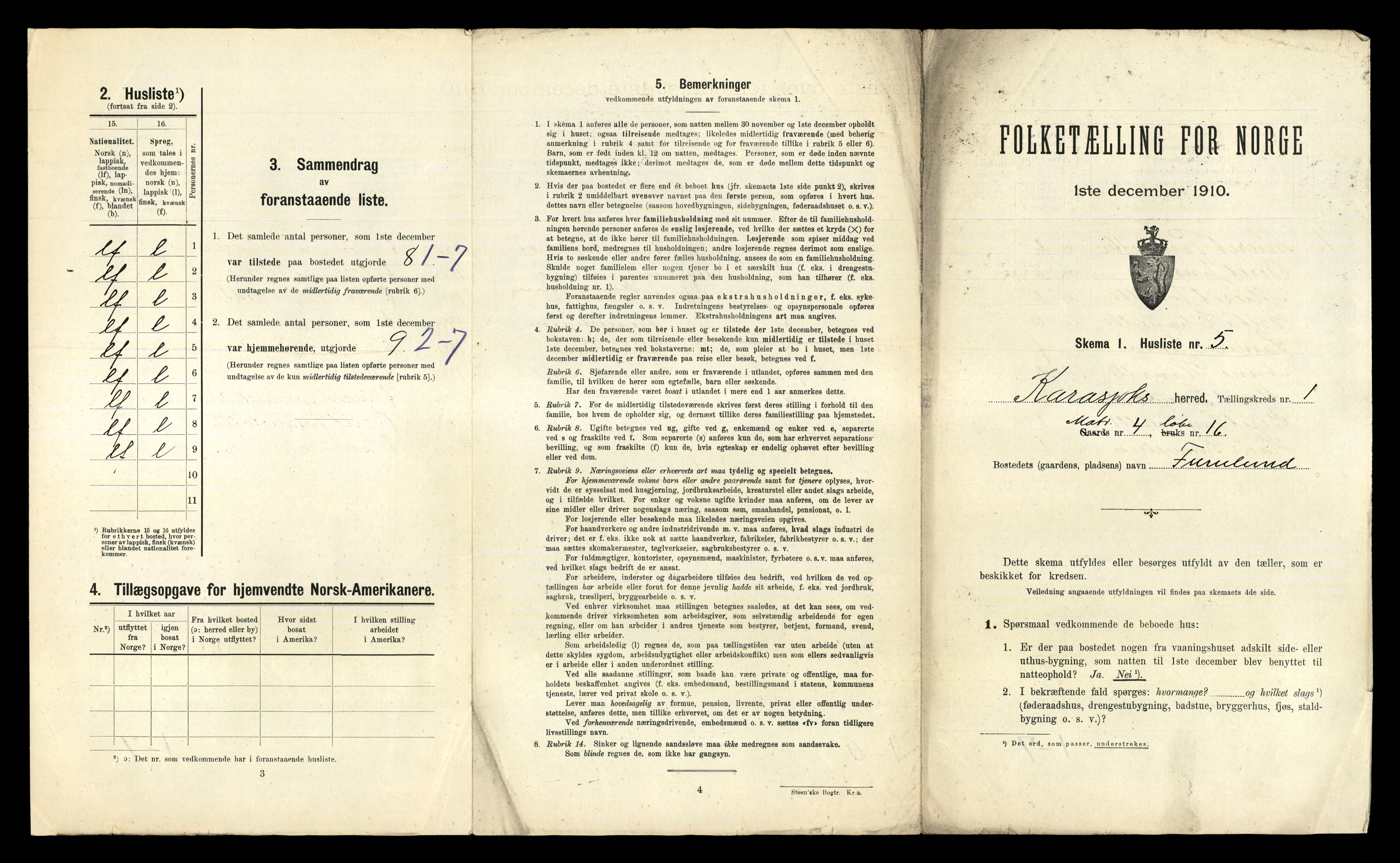 RA, 1910 census for Karasjok, 1910, p. 26