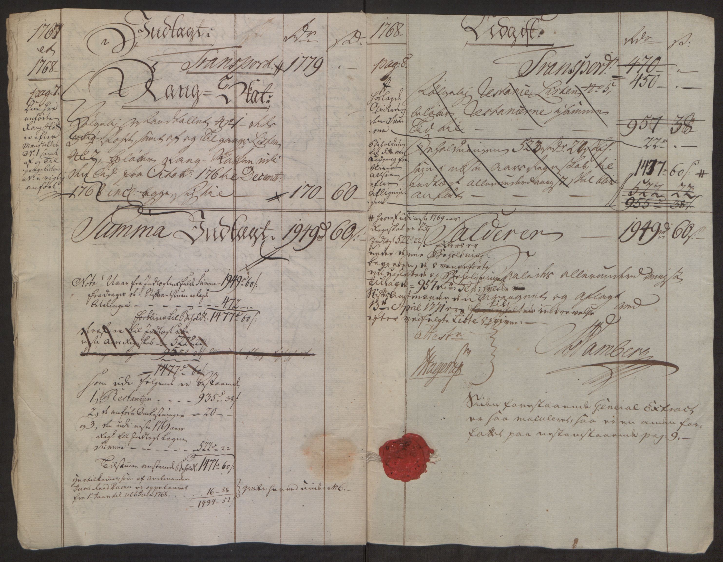 Rentekammeret inntil 1814, Reviderte regnskaper, Byregnskaper, AV/RA-EA-4066/R/Ro/L0305/0001: [O6] Kontribusjonsregnskap / Ekstraskatt, 1762-1768, p. 340