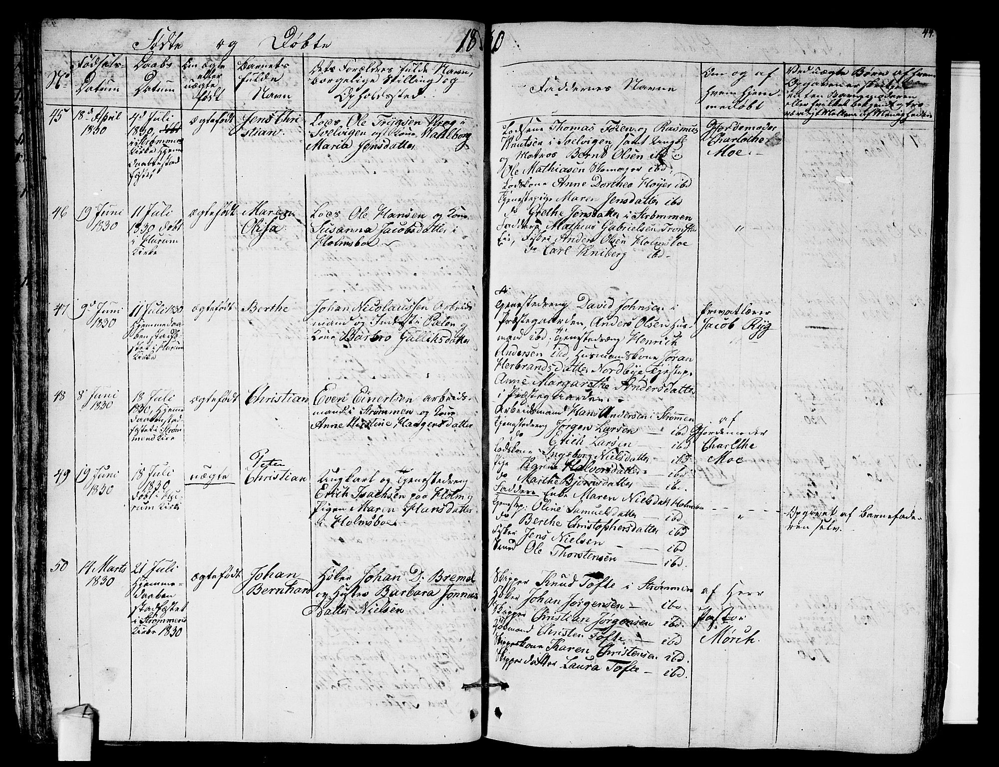 Hurum kirkebøker, AV/SAKO-A-229/F/Fa/L0010: Parish register (official) no. 10, 1827-1846, p. 44