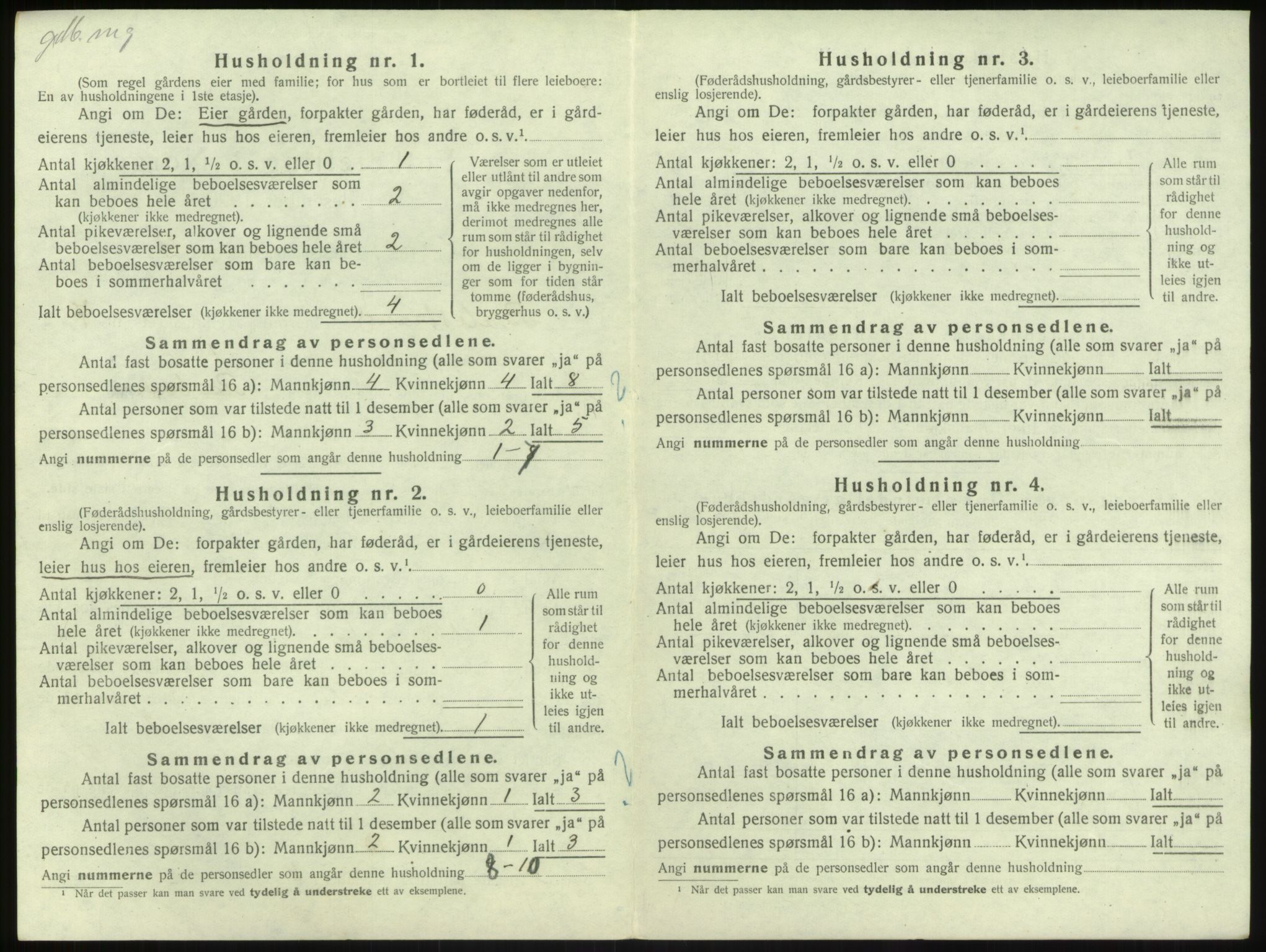 SAB, 1920 census for Balestrand, 1920, p. 428