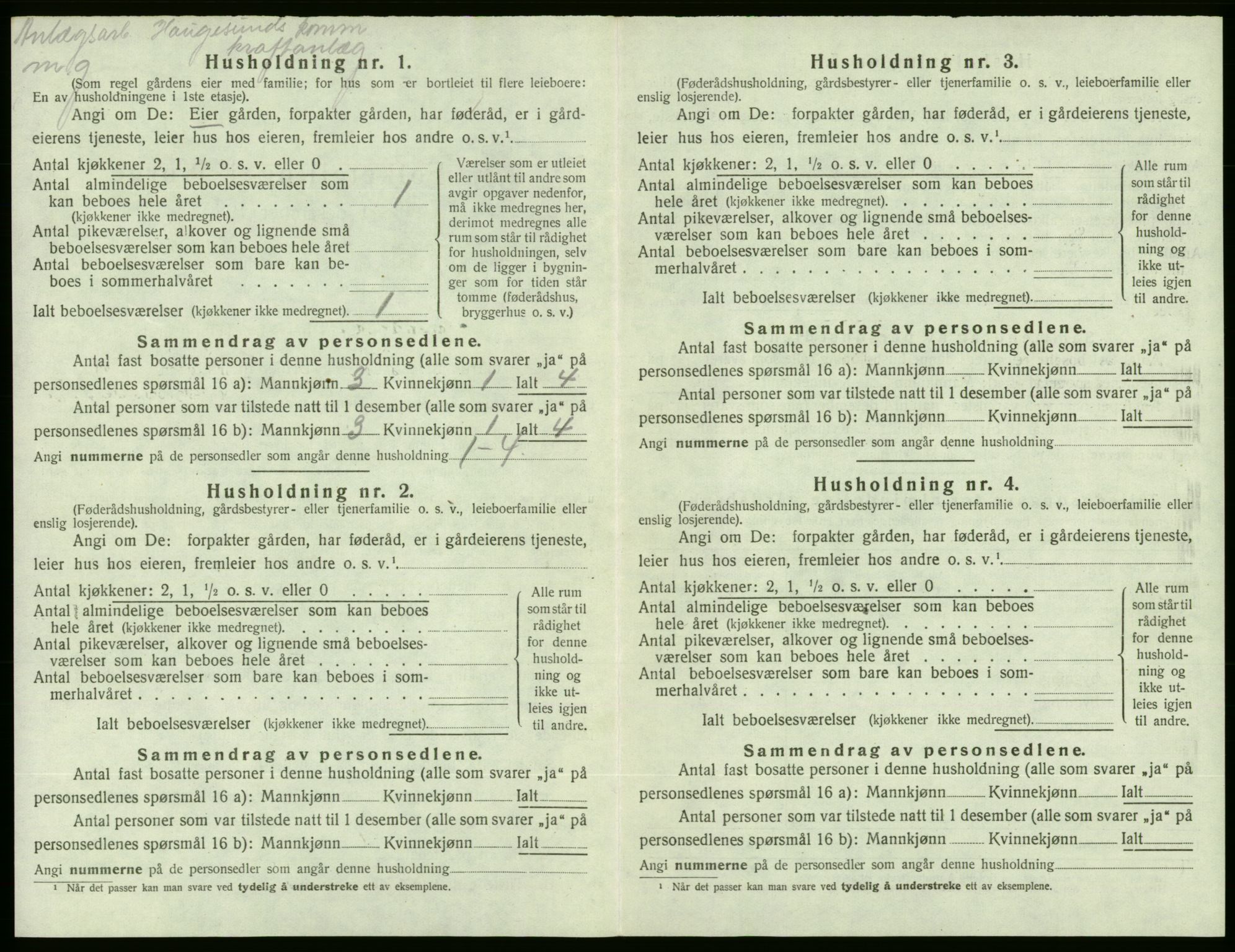 SAB, 1920 census for Etne, 1920, p. 526