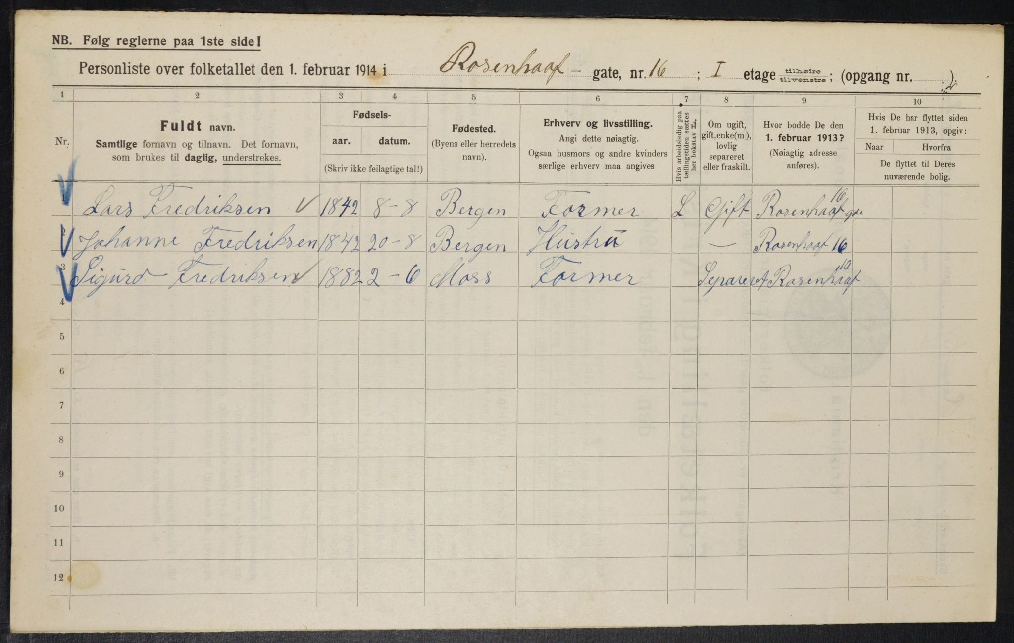 OBA, Municipal Census 1914 for Kristiania, 1914, p. 83673