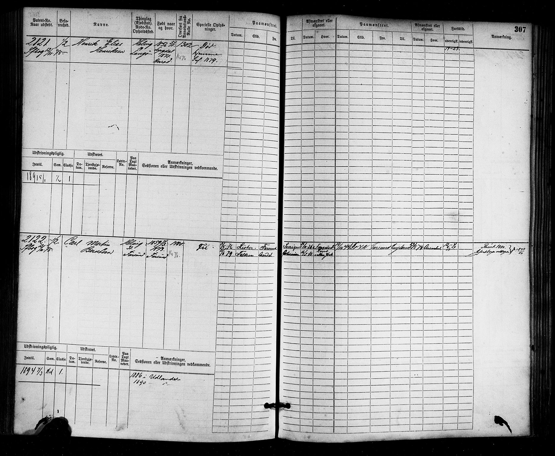 Farsund mønstringskrets, AV/SAK-2031-0017/F/Fb/L0003: Hovedrulle nr 1509-2274, M-6, 1868-1915, p. 313