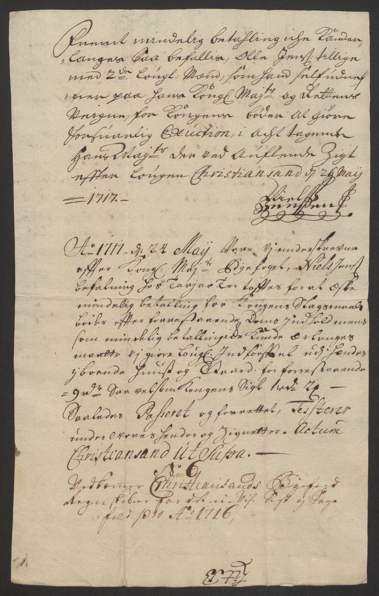 Rentekammeret inntil 1814, Reviderte regnskaper, Byregnskaper, AV/RA-EA-4066/R/Rm/L0285: [M18] Sikt og sakefall, 1681-1718, p. 535