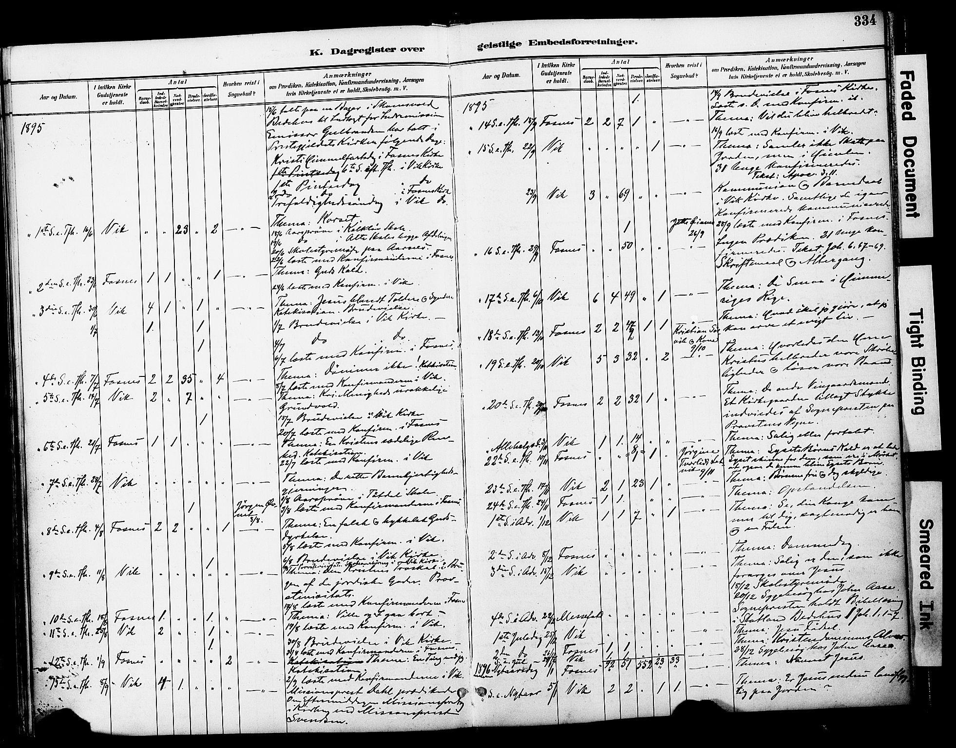 Ministerialprotokoller, klokkerbøker og fødselsregistre - Nord-Trøndelag, SAT/A-1458/774/L0628: Parish register (official) no. 774A02, 1887-1903, p. 334