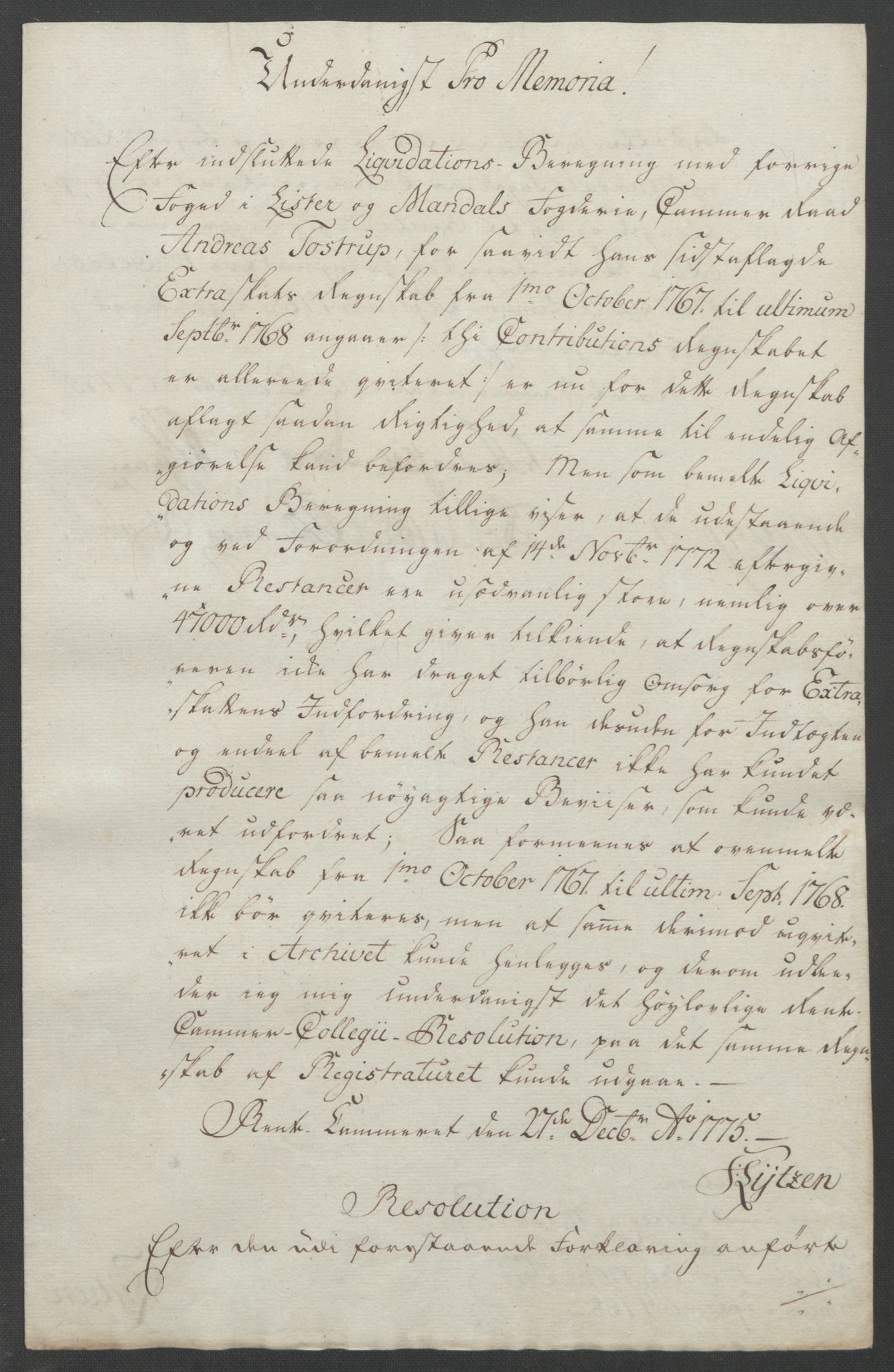 Rentekammeret inntil 1814, Reviderte regnskaper, Fogderegnskap, AV/RA-EA-4092/R45/L2704: Ekstraskatten Lista og Mandal, 1762-1768, p. 453